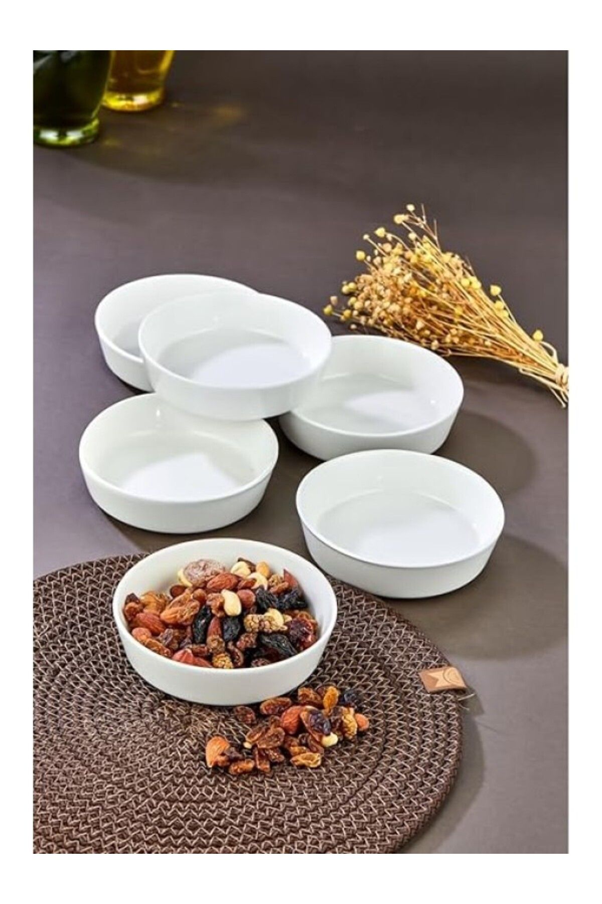 ShopZum 6&Apos;Lı Porselen Retro 13 Cm Kase,Kahvaltılık Ikramlık Çerezlik Set.