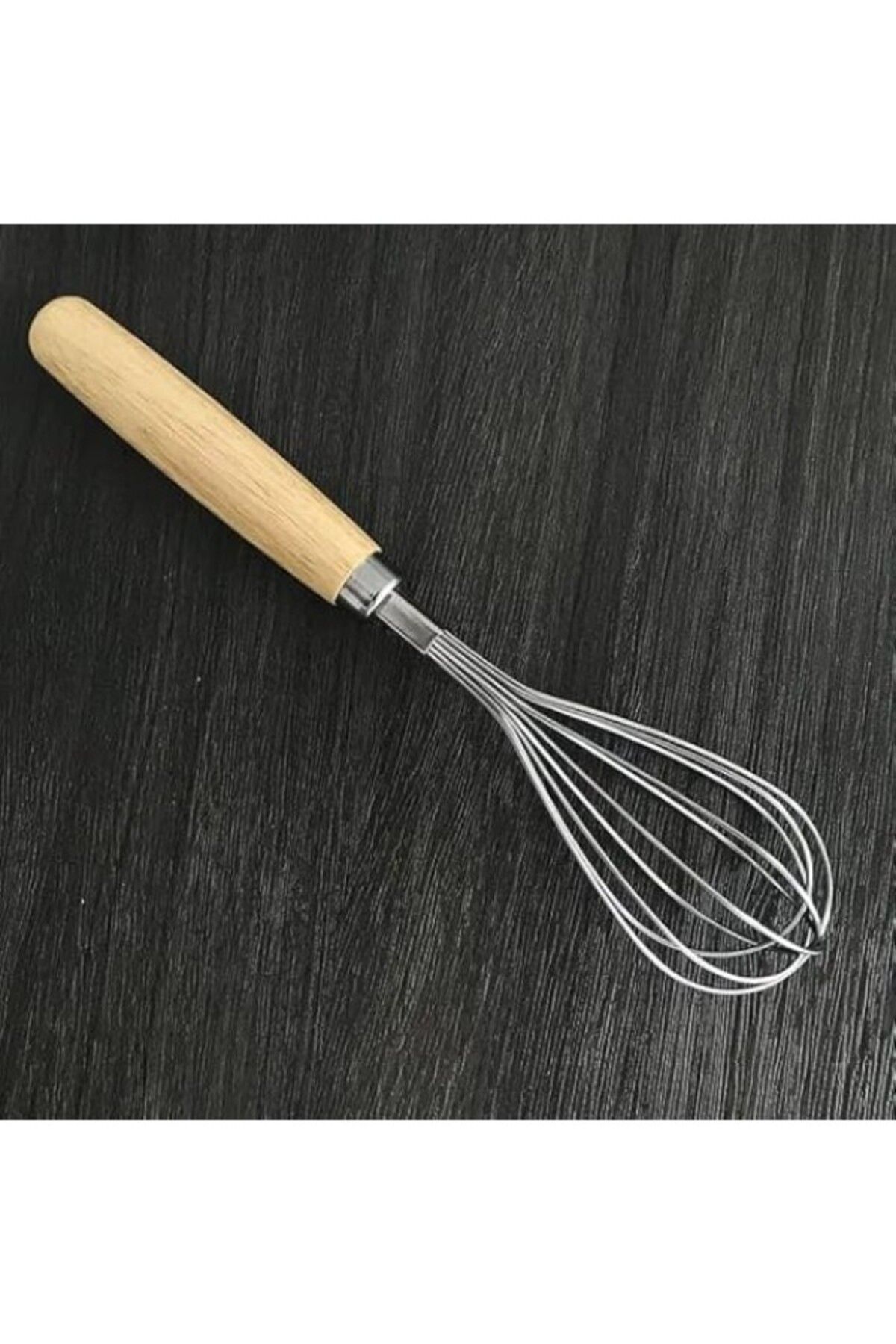 ShopZum Orret Home Ahşap Saplı Paslanmaz Çelik Çırpma Teli,yumurta,ayran Ve Pasta Için Çırpıcı (1)
