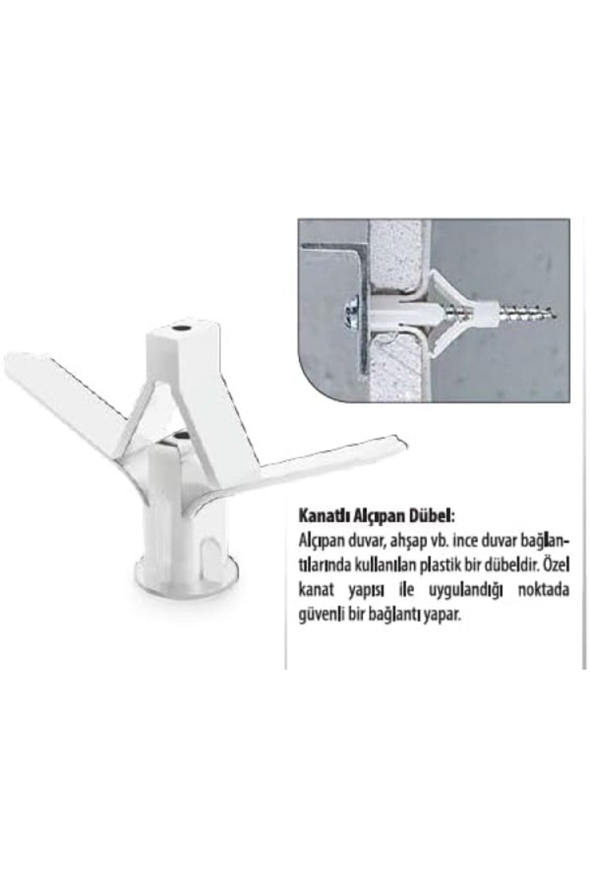 ShopZum Kanatlı Alçıpan Dübeli 3 Mm 500 Adet