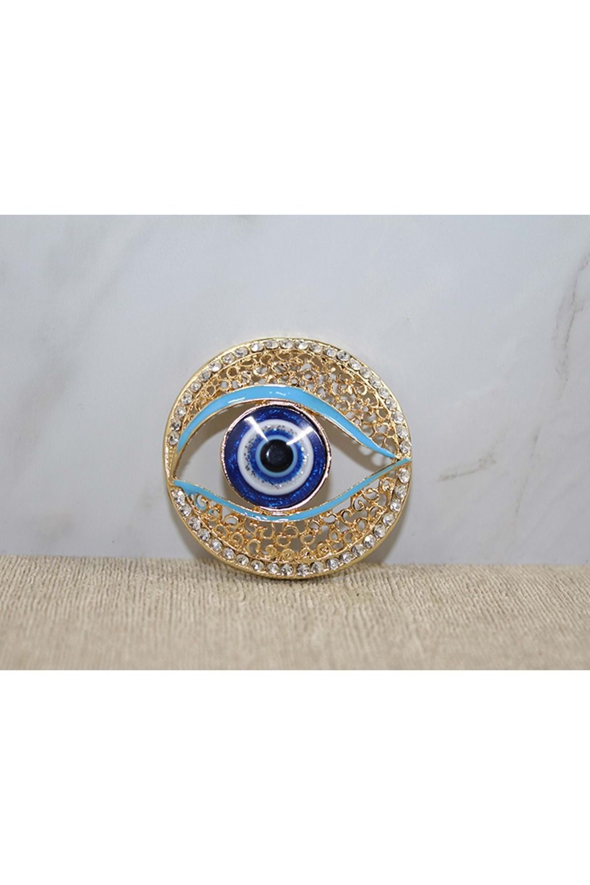 Store Sıvaroskı Taşlı Nazar Boncuğu Magnet 5-7 Cm