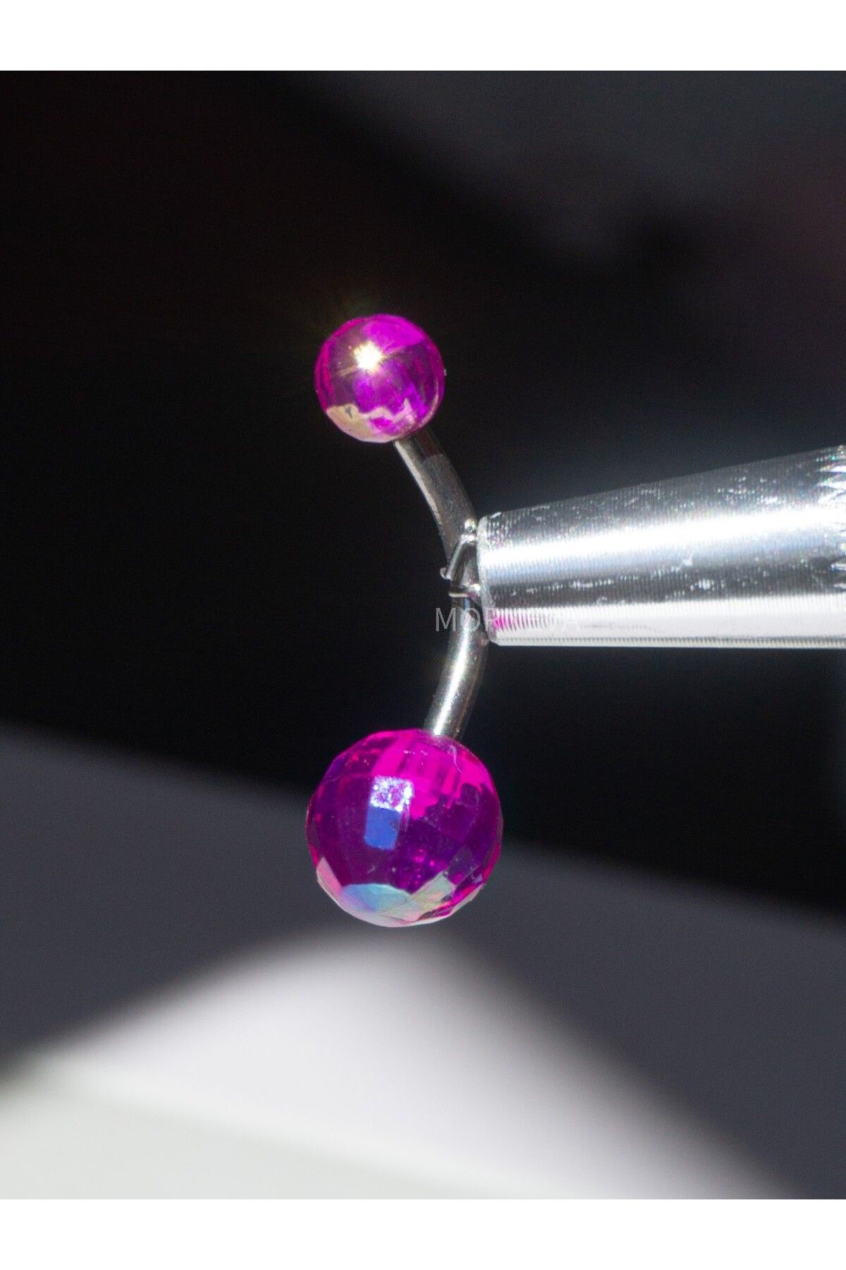 MORNEVA Mor Disko Topu Göbek Belly Piercingi