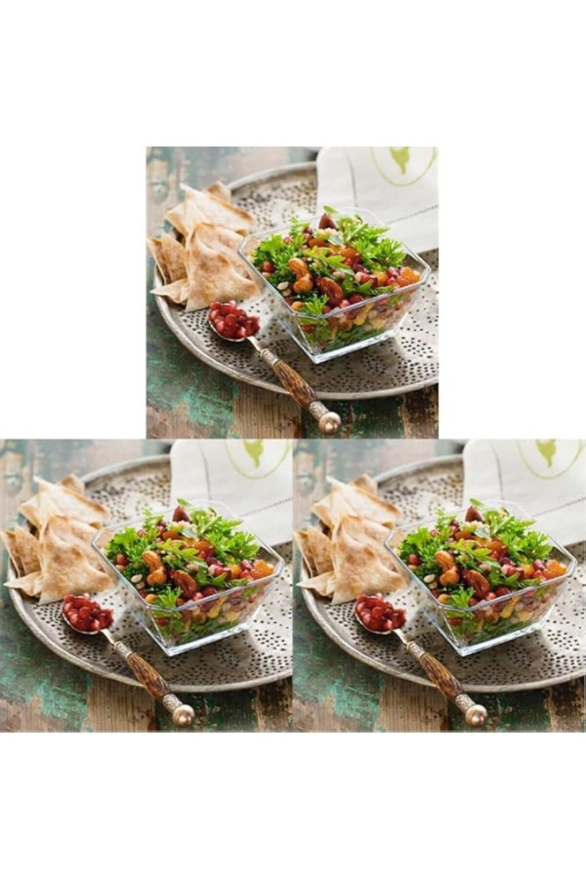 ShopZum Lav Karen Tekli Büyük Boy Salata Kasesi 3lü Paket