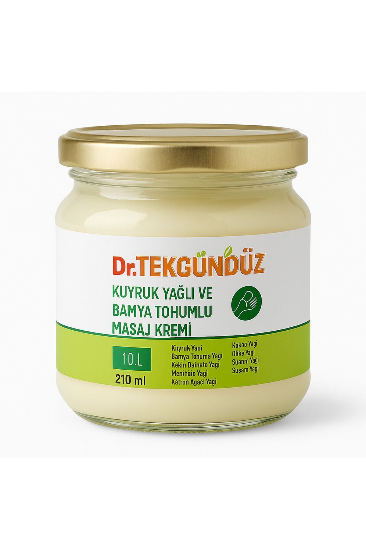 DR.TEKGÜNDÜZ Doğal Masaj Kremi 210 ml | Kuyruk Yağı & Bamya Tohumu | Bitkisel İçerik