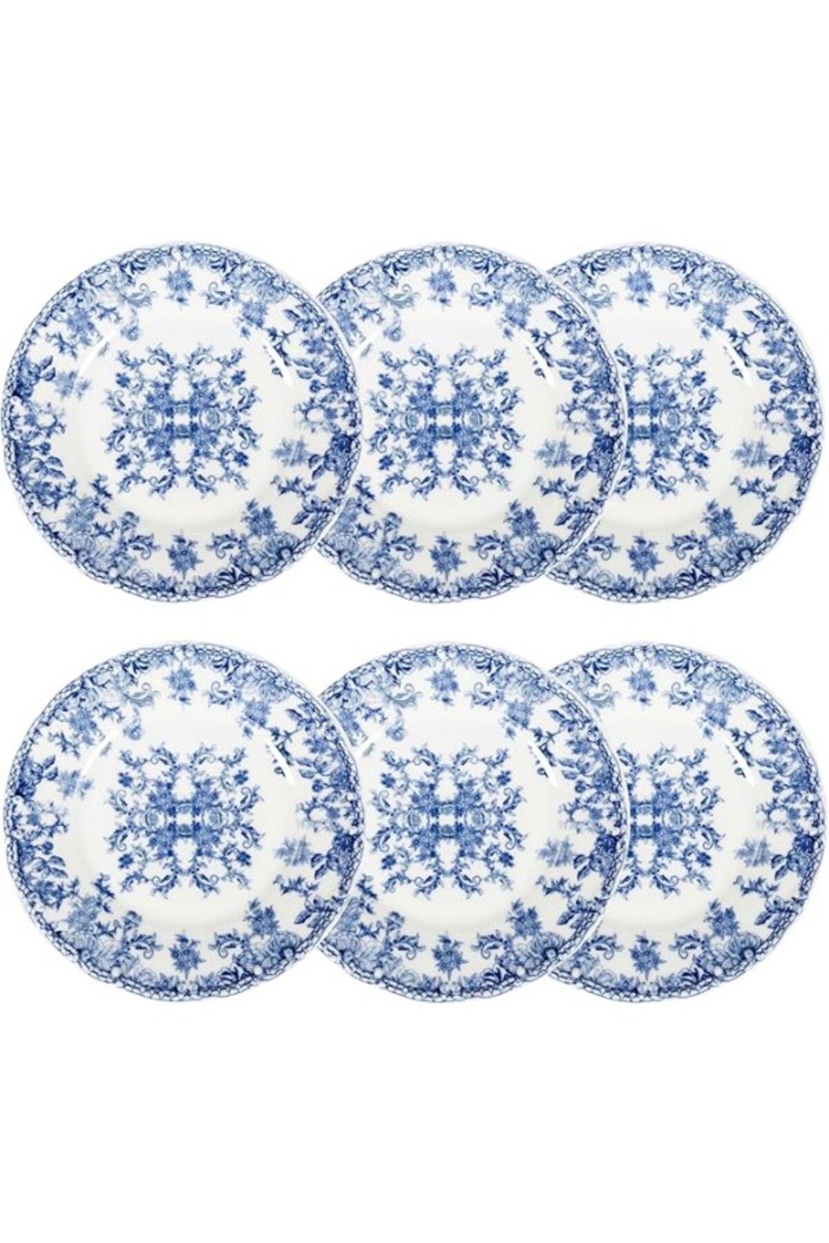 ShopZum Concept Blue Dream Pasta Tabağı Seti 6&amp;apos;lı- 20 Cm
