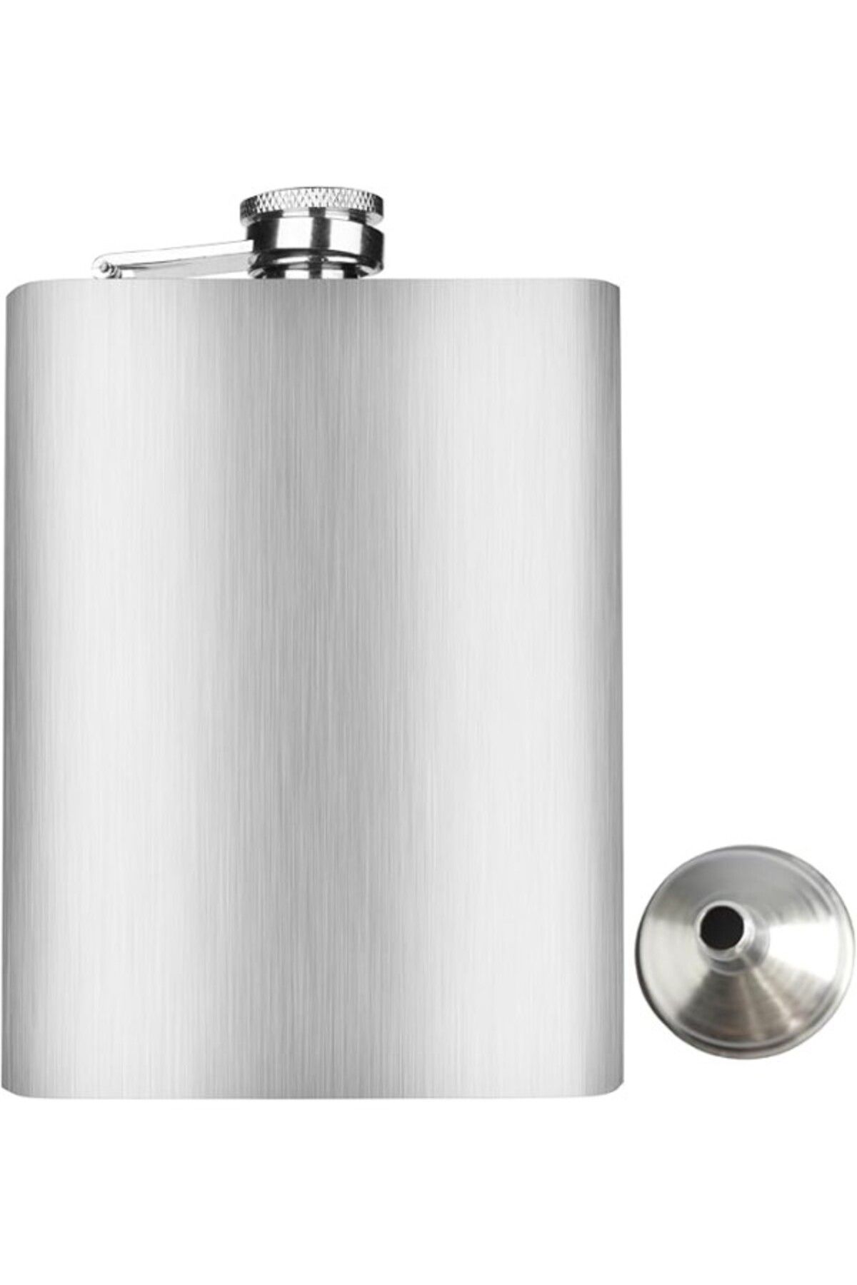 ShopZum Perlotus 8 Oz 235 Cc Cep Tipi Vidalı Kapak Çelik Konyak Viski Içki Matarası (HUNİ DAHİL)