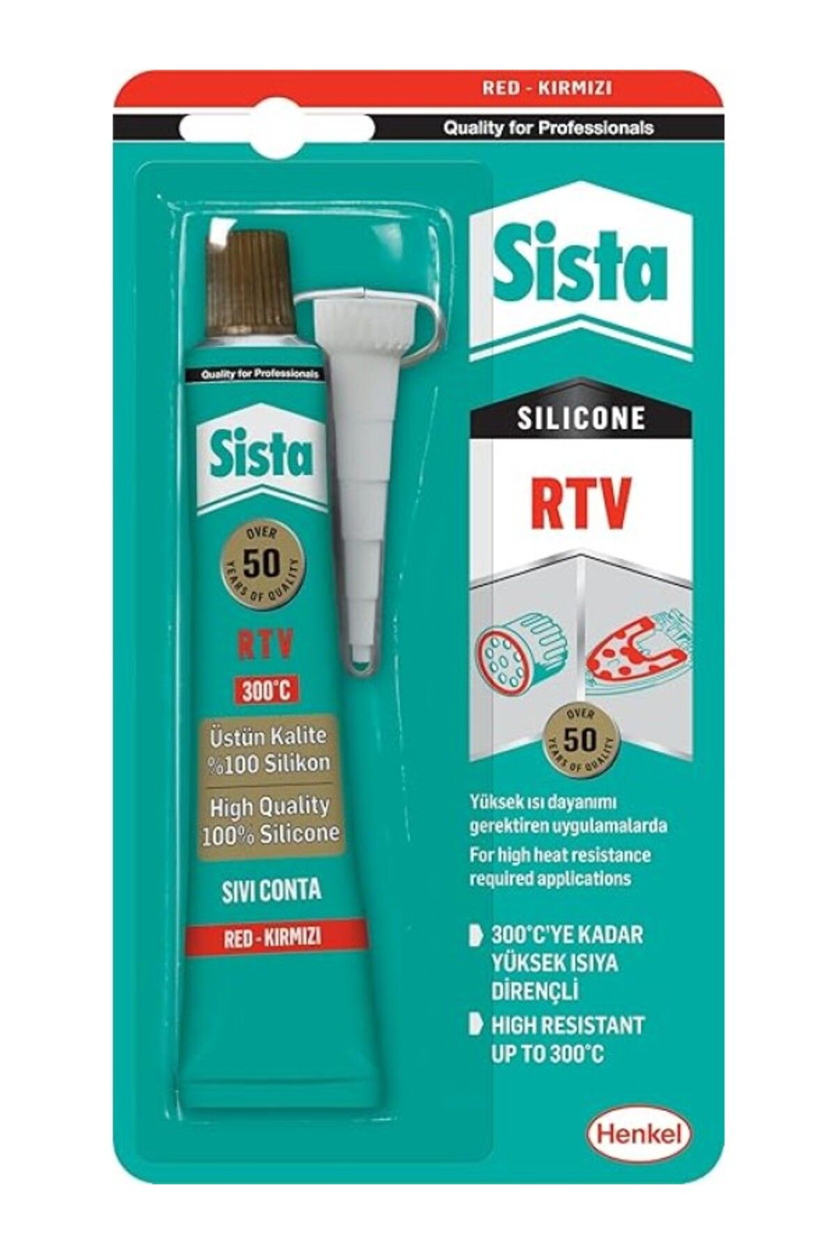 ShopZum Henkel-Sista Rtv Silikon Kirmizi/ 50 Gr