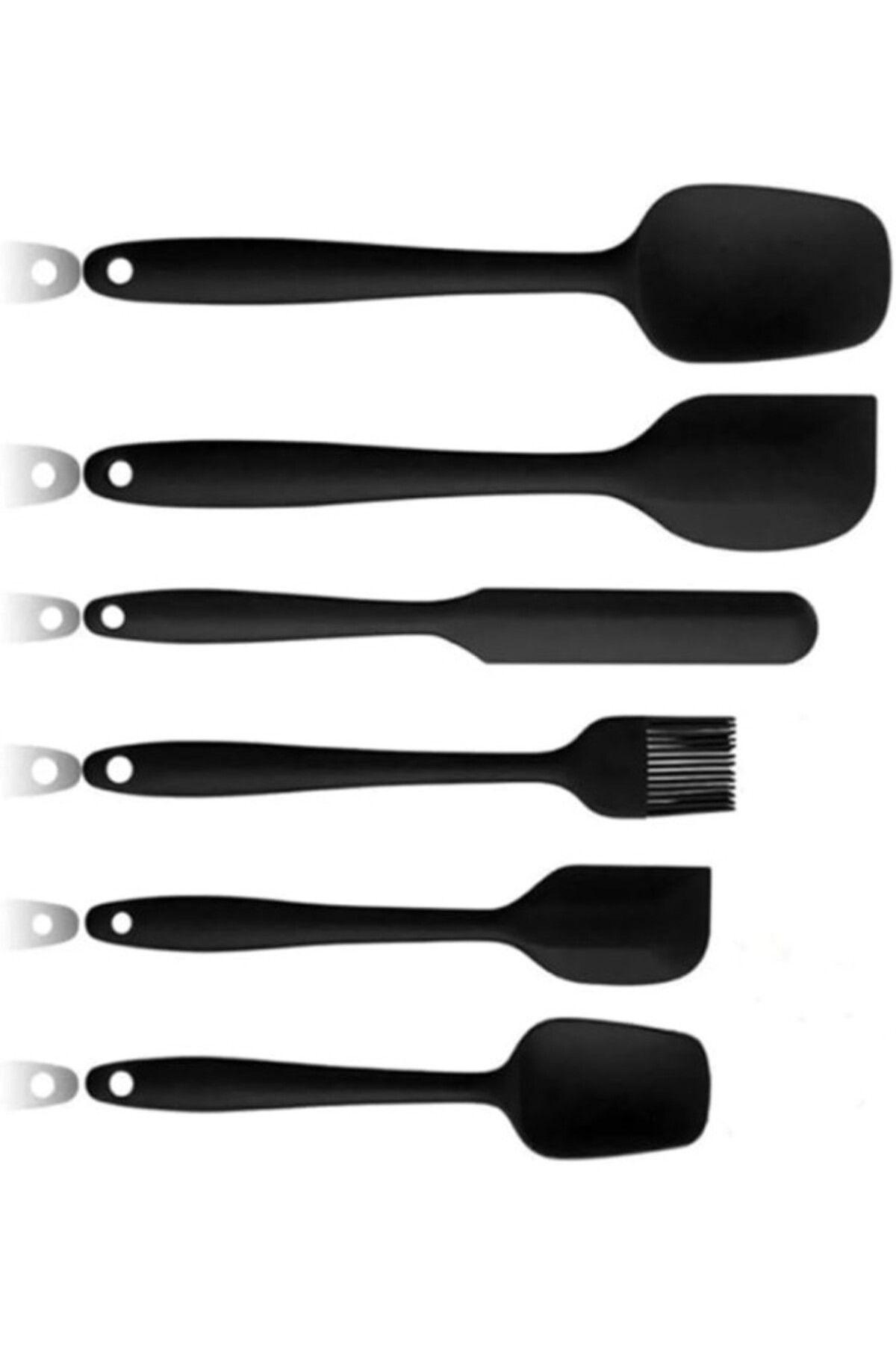ShopZum Busstier Yanmaz Yapışmaz Silikon 6&Amp;Apos;Lı Pasta, Yumurta Fırçası, Kaşık Bıçak, Spatula Mutfak