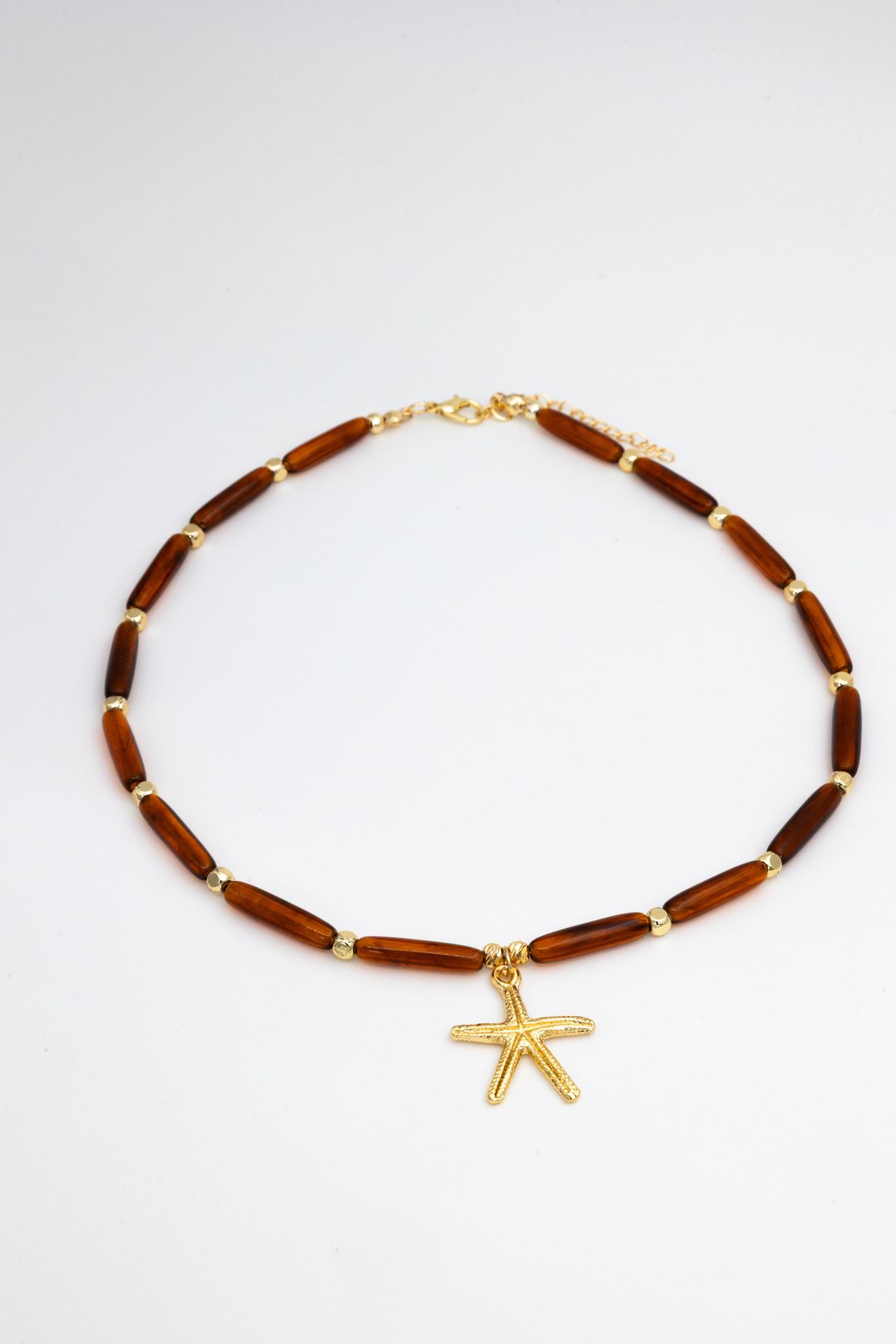 Limosse Jewelry Amber Gold Detaylı Boncuk Kolye