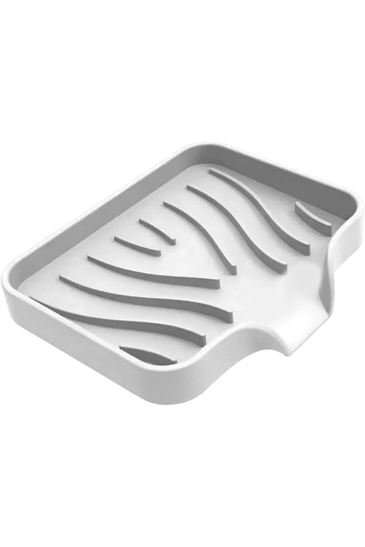 STOREMAX sellbuystore Silikon Mutfak, Banyo Su Giderli Vantuzlu Esnek Sabunluk BEYAZ Renk 1053513