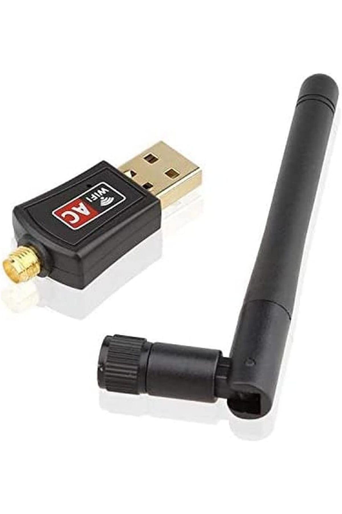 yenibagshop Dual Band 600 Mbps USB Wi-Fi Kablosuz Alıcı Ağ Adaptörü, Siyah