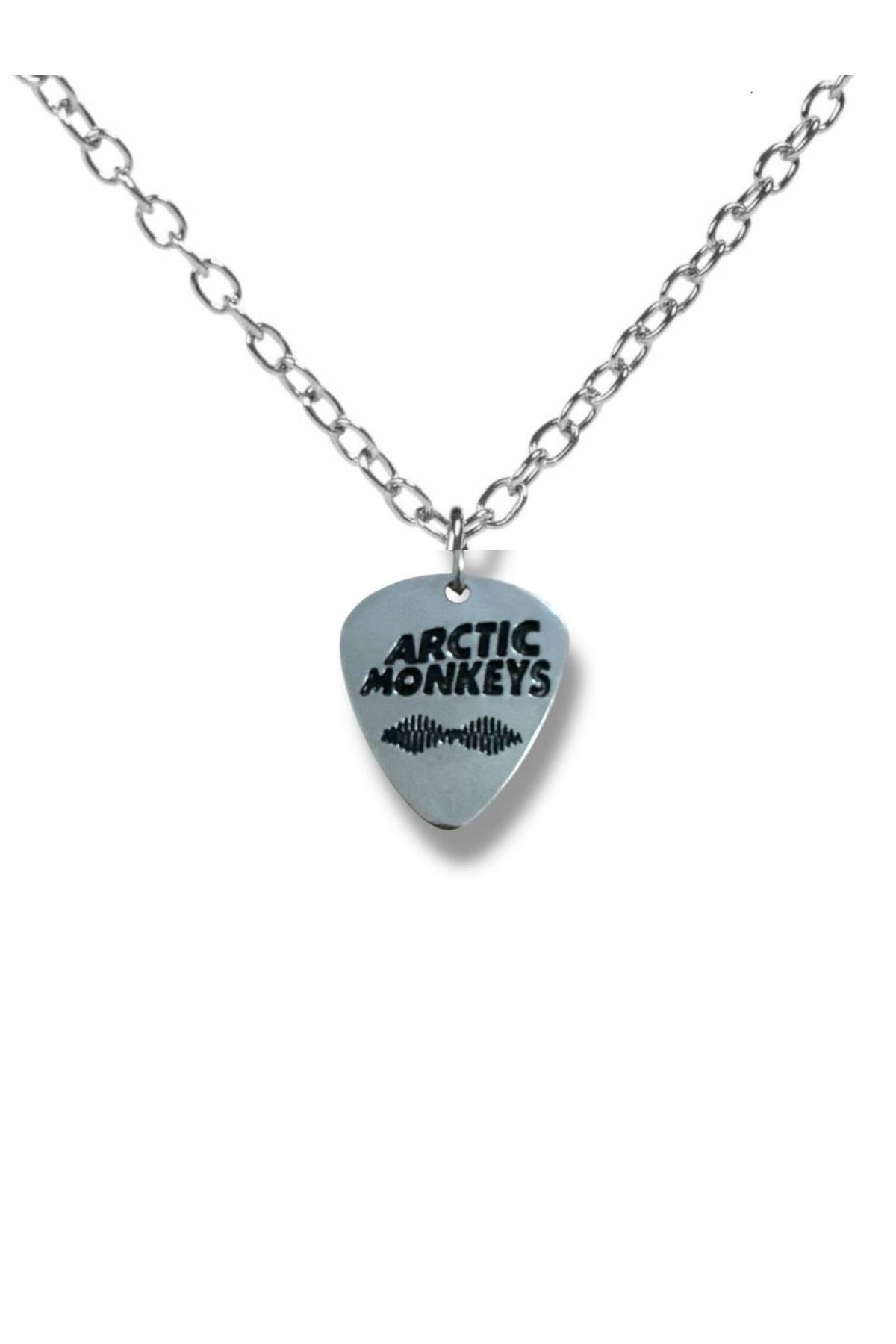 Herşey Nota Arctic Monkeys Alternatif Rock Grubu Pena Şeklinde Çift Taraflı Rock İşaretli Unisex Metal Kolye