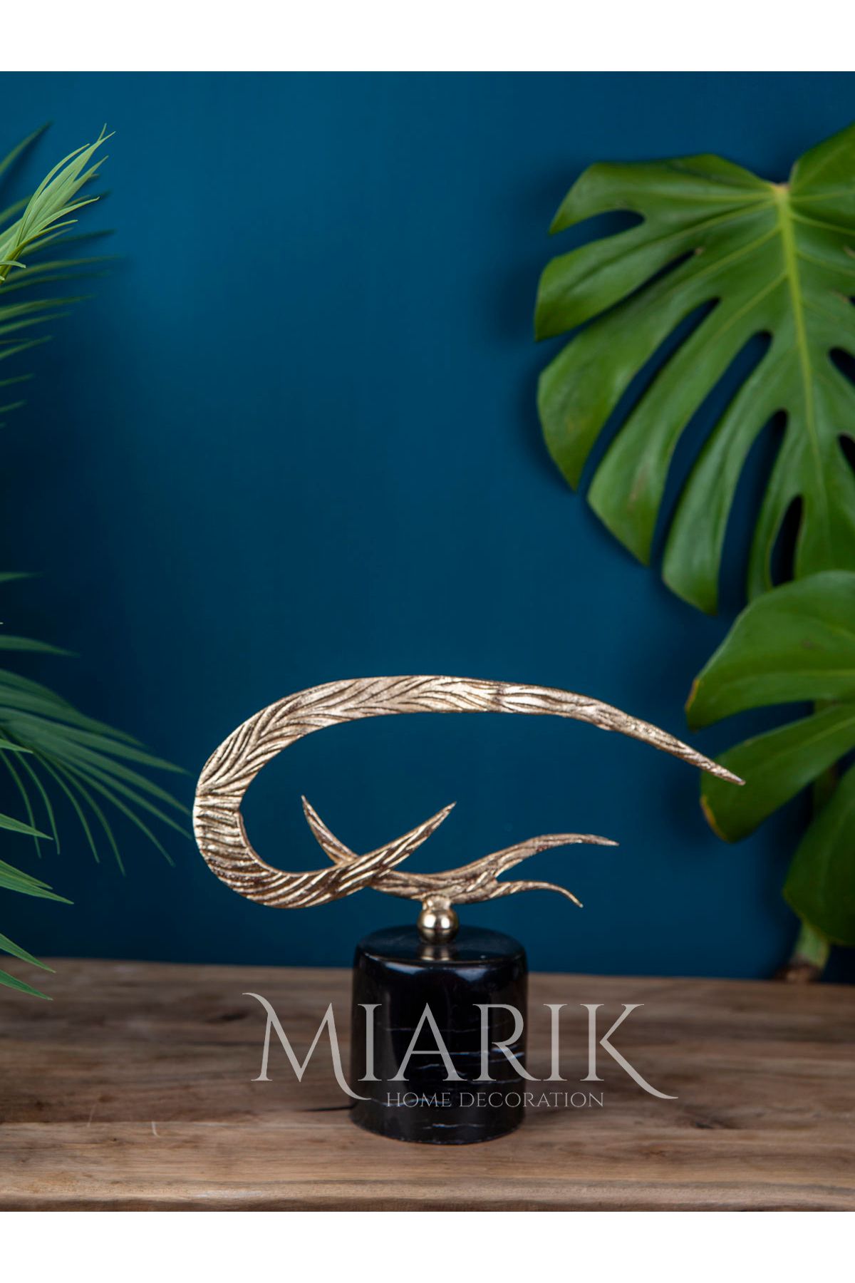 MIARIK DESIGN & DEKORASYON Dekoratif Mermer Kaideli Kisa Ateş Obje