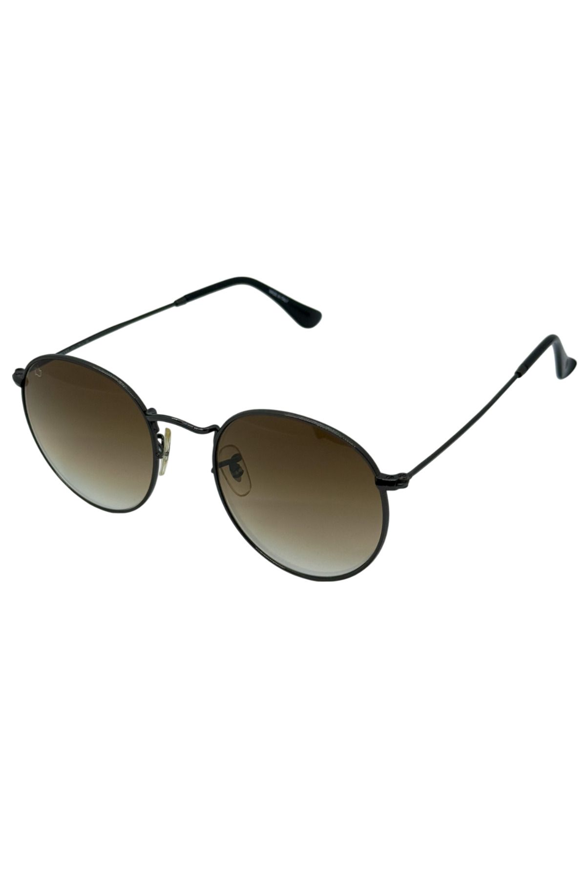 Brooks CB1412-52 C3 Kahverengi Degrade-Gri Mineral Cam Yuvarlak Unisex Güneş Gözlüğü