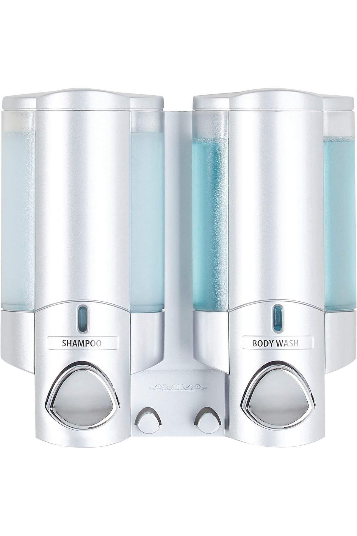 STOREMAX sellbuystore Living BLP-76235-1 Aviva Shower Dispenser 2 Chamber Satin Silver 1053513