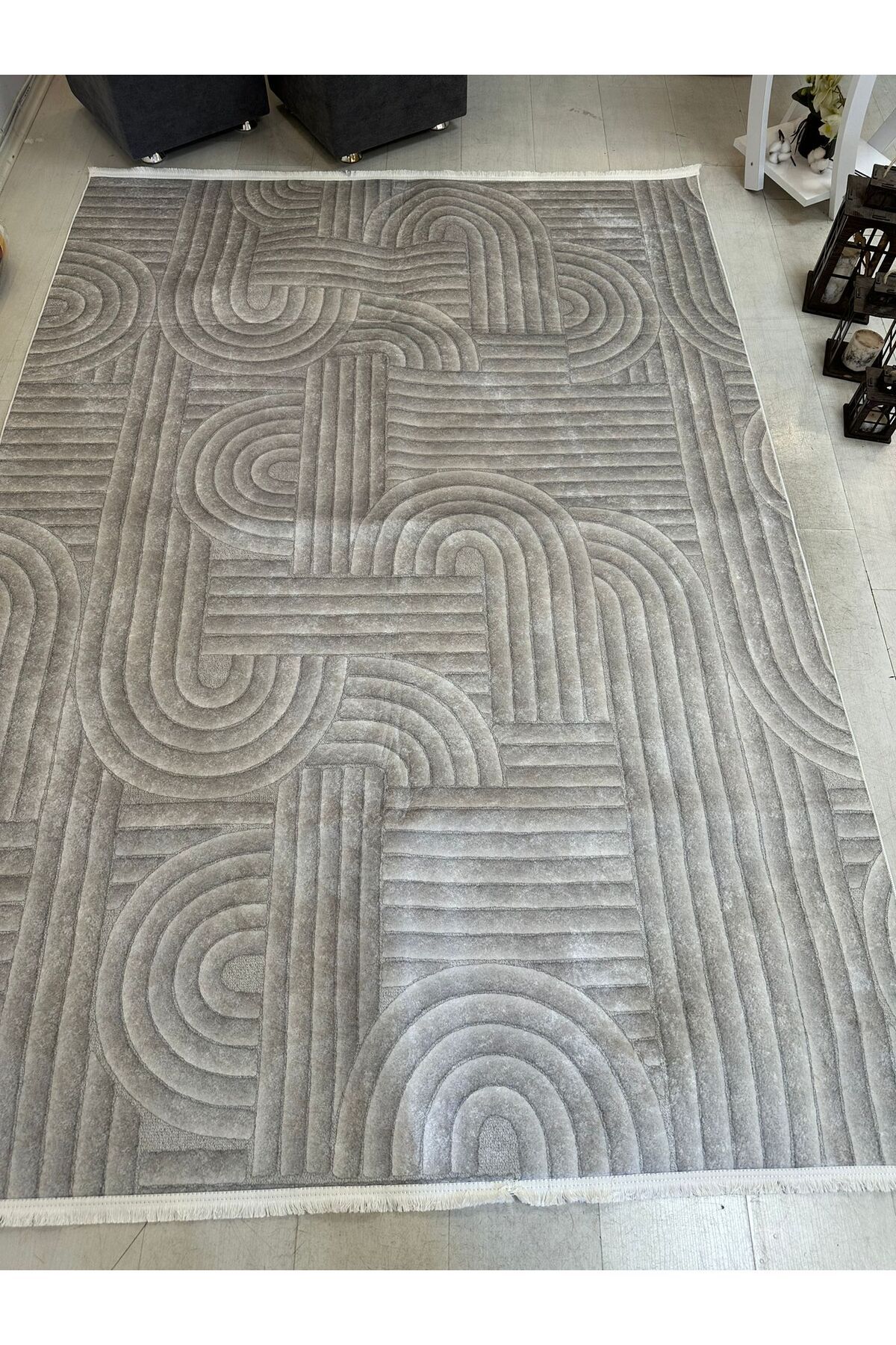 Home Dijital Baskılı Halı Modern Desen Kaymaz Taban Makinede Yıkanabilir Salon Mutfak Halısı