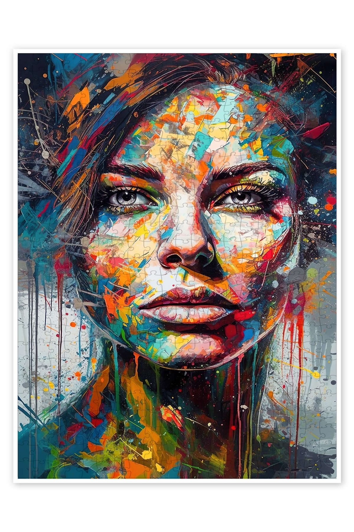 Jeronkarji Modern Portre 500 Parça Puzzle Yapboz Bohem Soyut Sanat Temalı