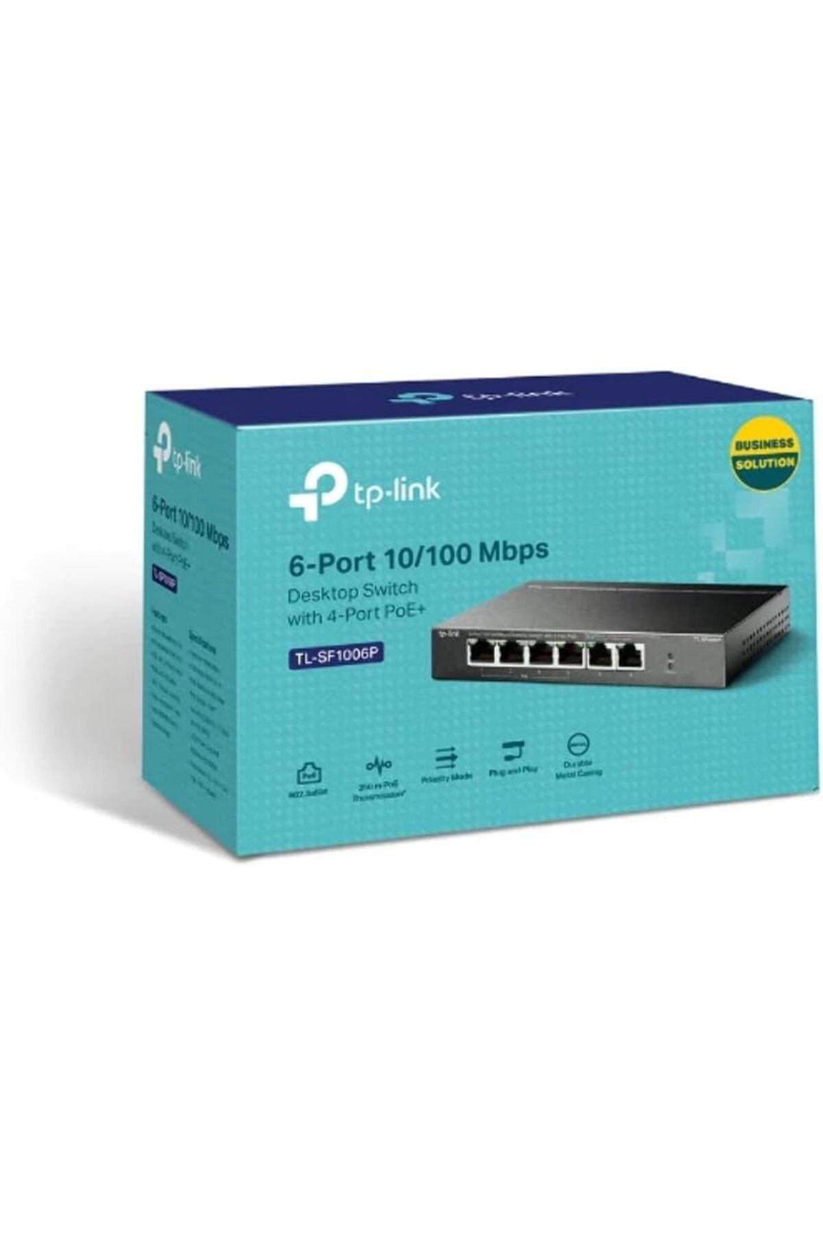 yenibagshop TL-SF1006P, 6-Port 10/100Mbps Desktop Switch with 4-Port PoE+