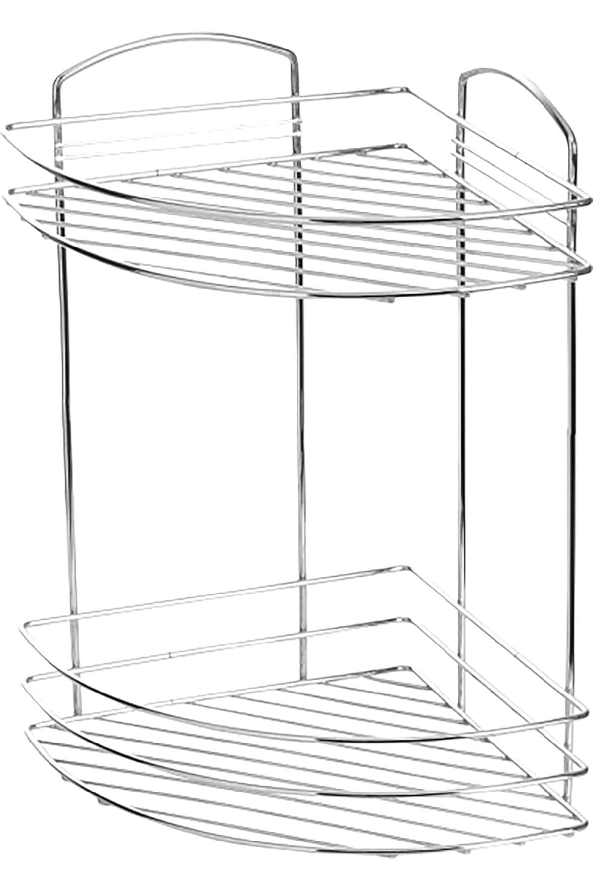 STOREMAX mrttnca BK032 2 Katlı Duş Rafı ve Sabunluk, Krom trndymrt 1087243