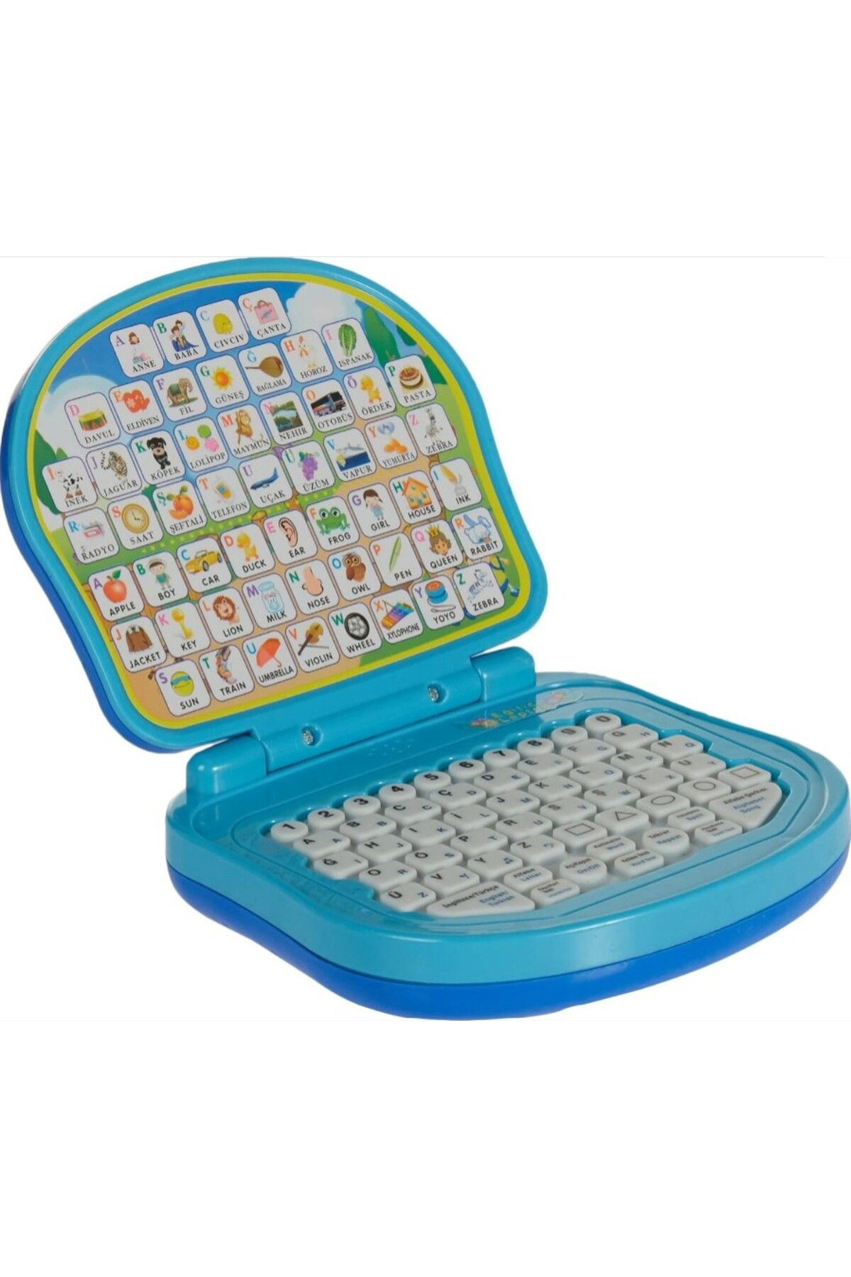 ToyznKidz Türkçe & İngilizce Eğitici Laptop (Mavi)