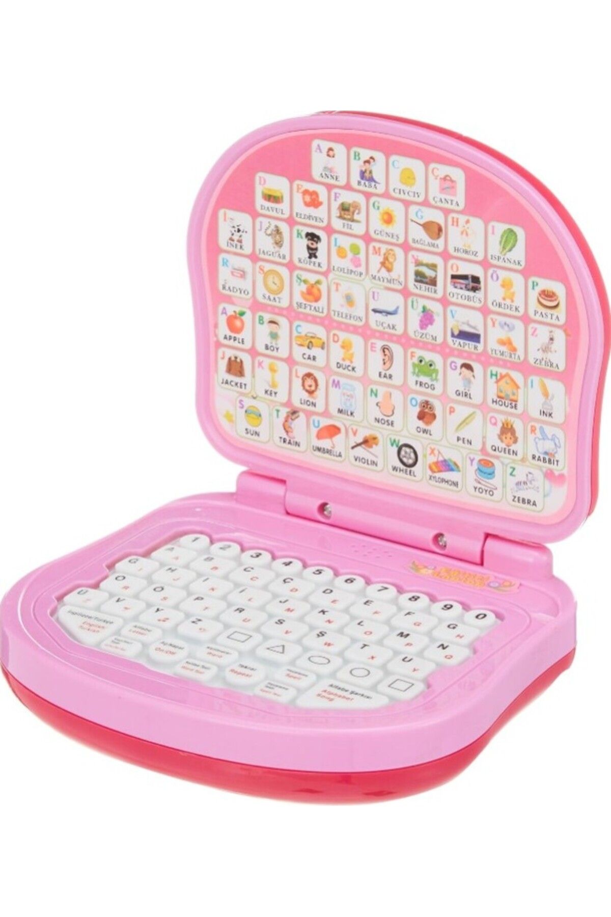 ToyznKidz Türkçe & İngilizce Eğitici Laptop (Pembe)