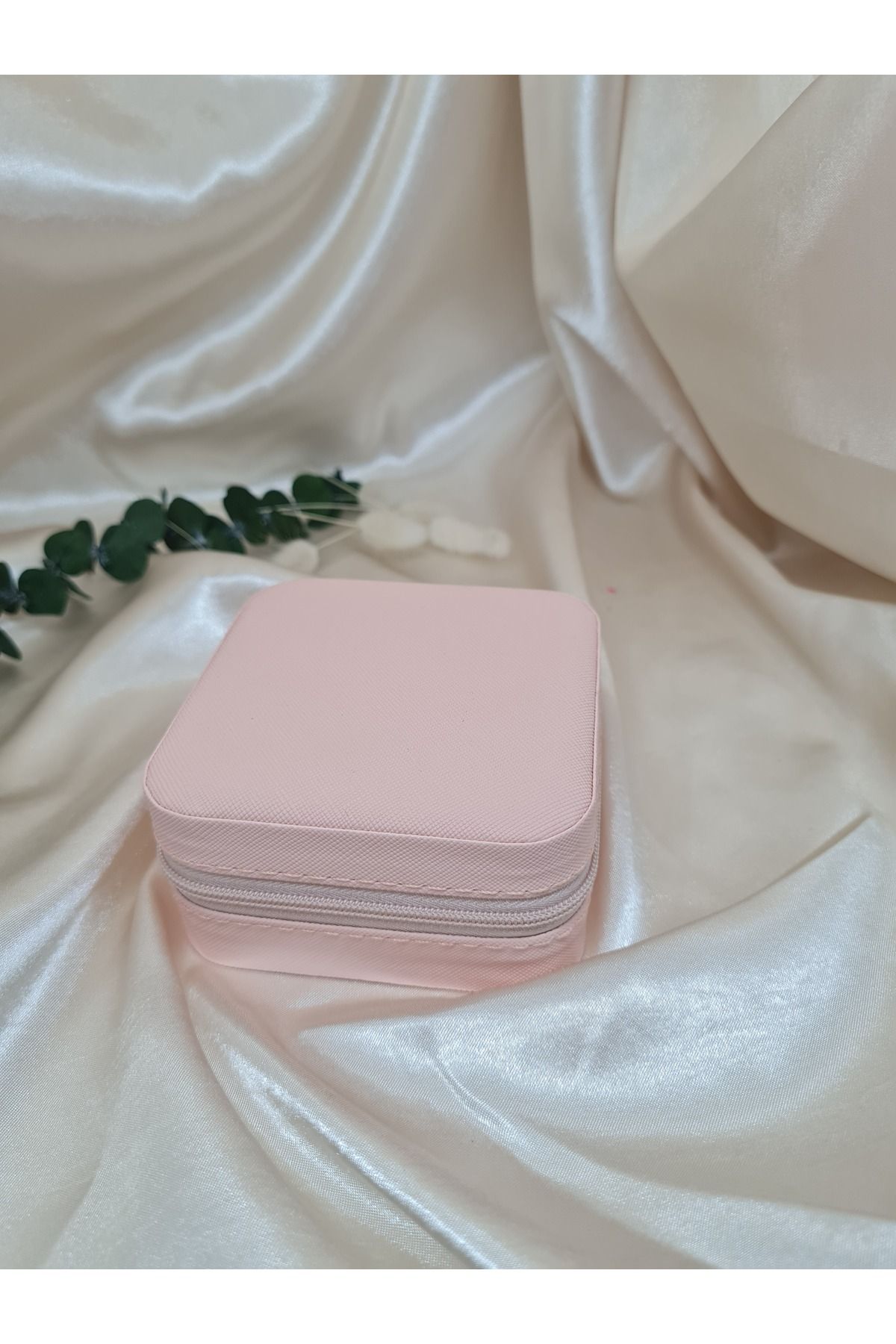 ZEYM Taşınabilir Takı Organizeri – Pembe – Kadife İç Kaplama