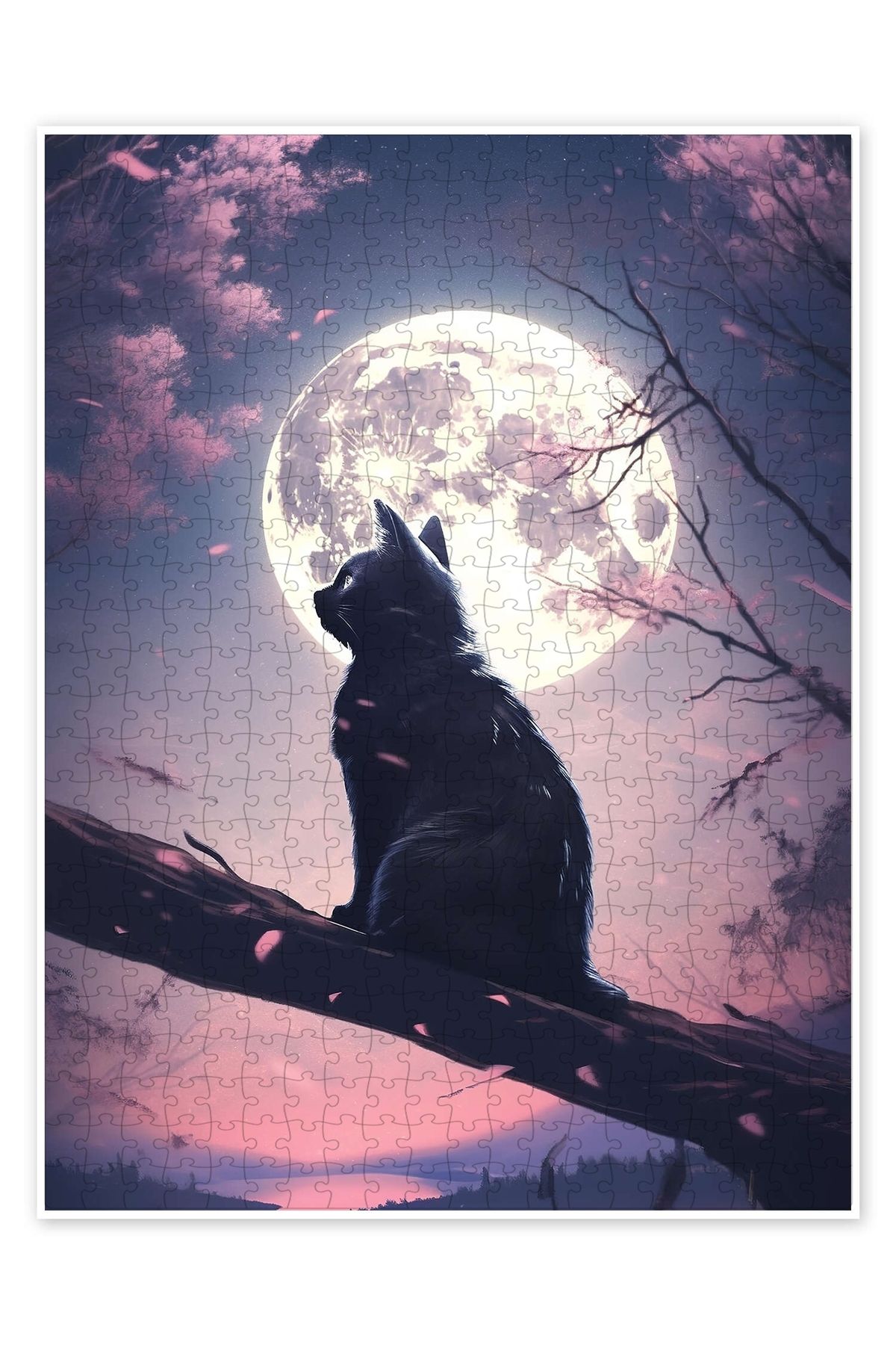 Jeronkarji Moonkitty 500 Parça Puzzle Yapboz Kedi Köpek Temalı Doğa ve Orman Hayvanları