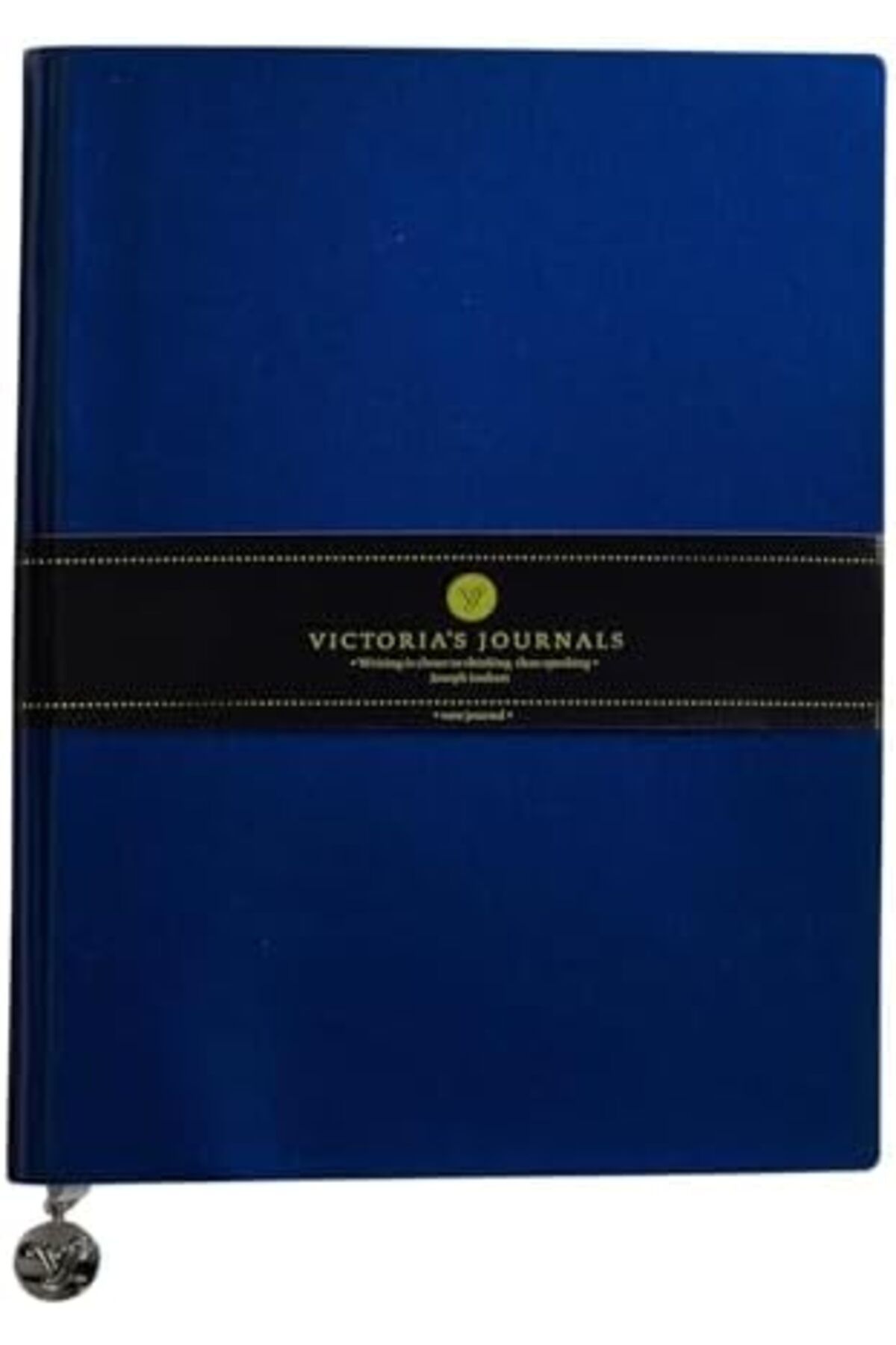 STOREMAX-Jvnnastore Patent Leather Flexible Cover Striped Notebook, 19X25 cm -Blue Trendyfr 646268 3