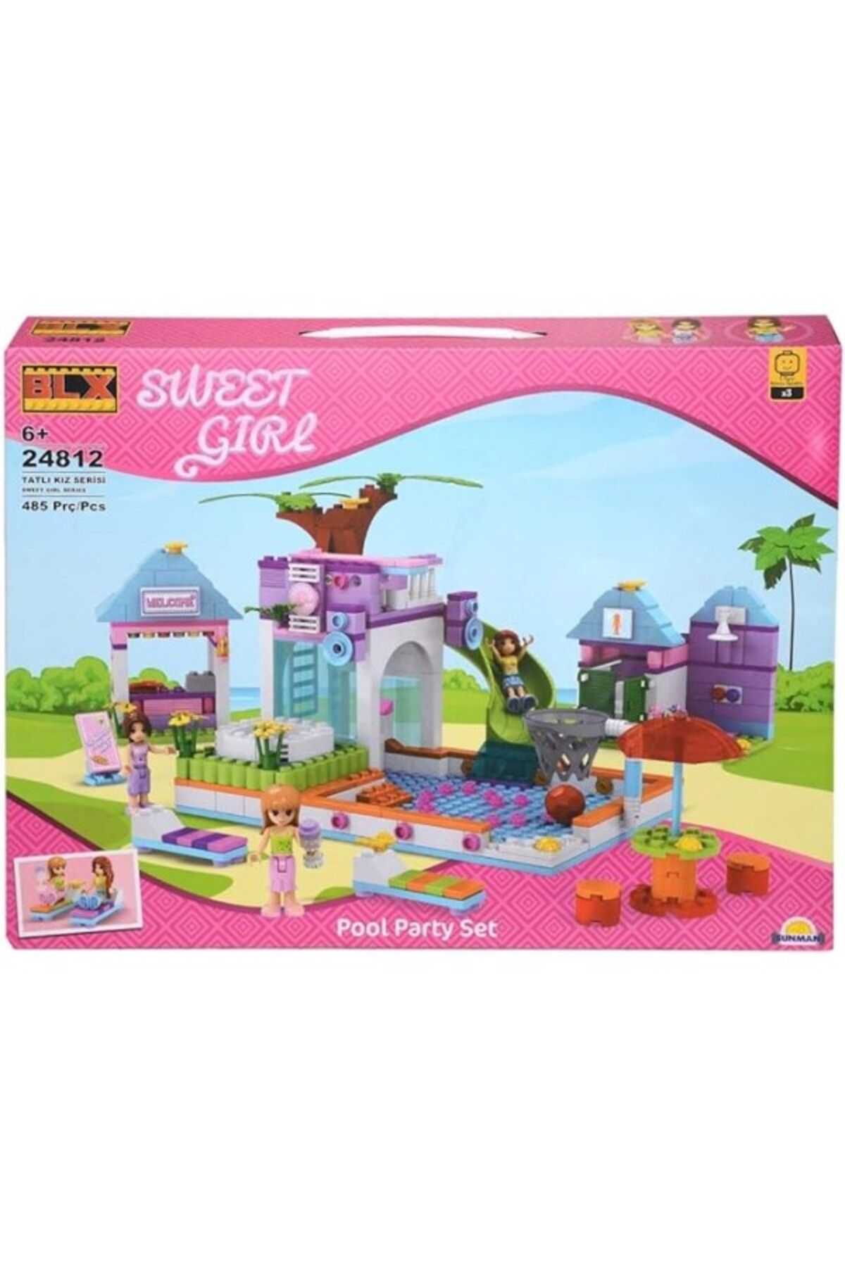 ShopZum Girl Girl Set Havuz Partisi 3Fgr.502Prç.