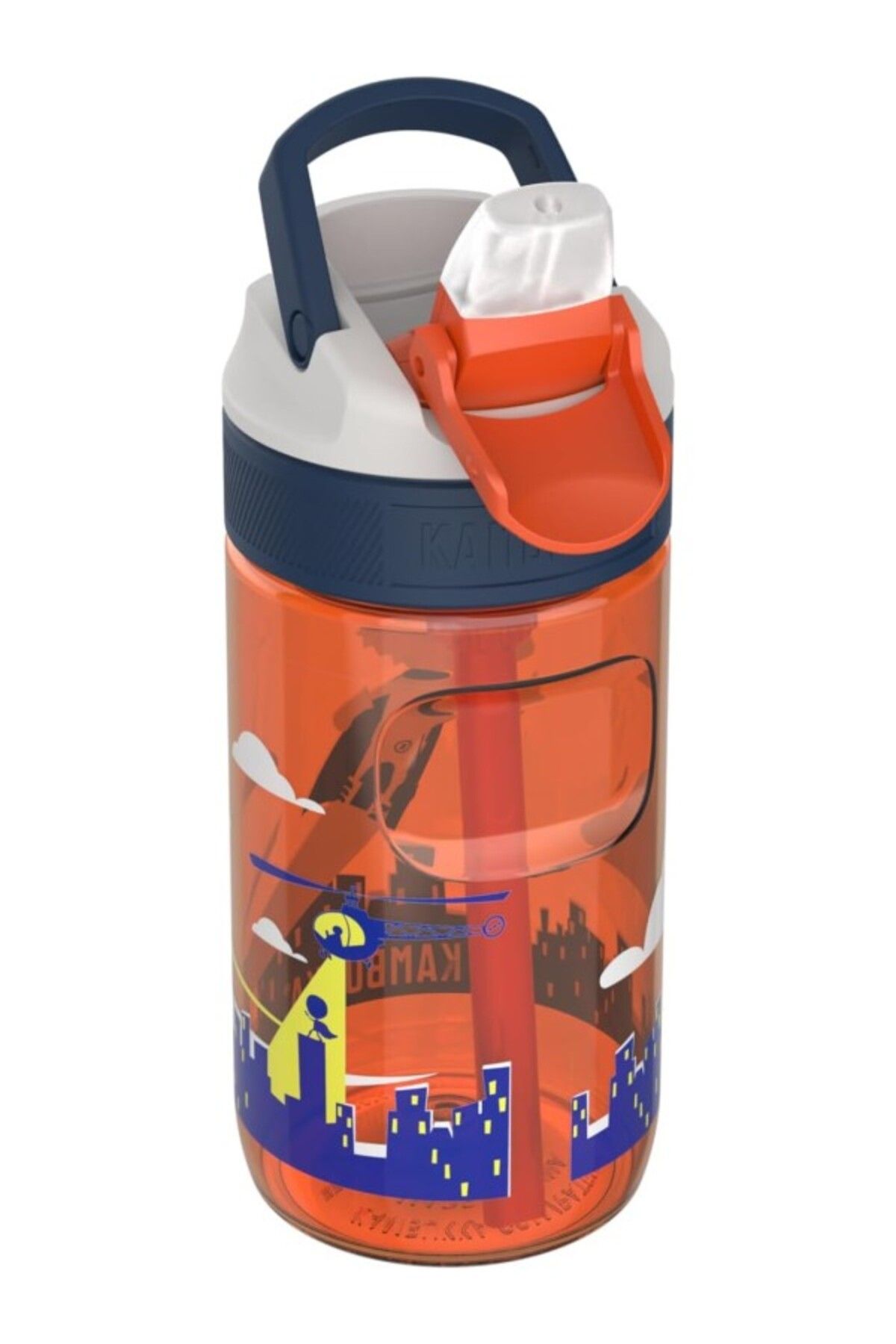 ShopZum Kambukka Lagoon Çocuk Matarası 400ml, Flying Superboy