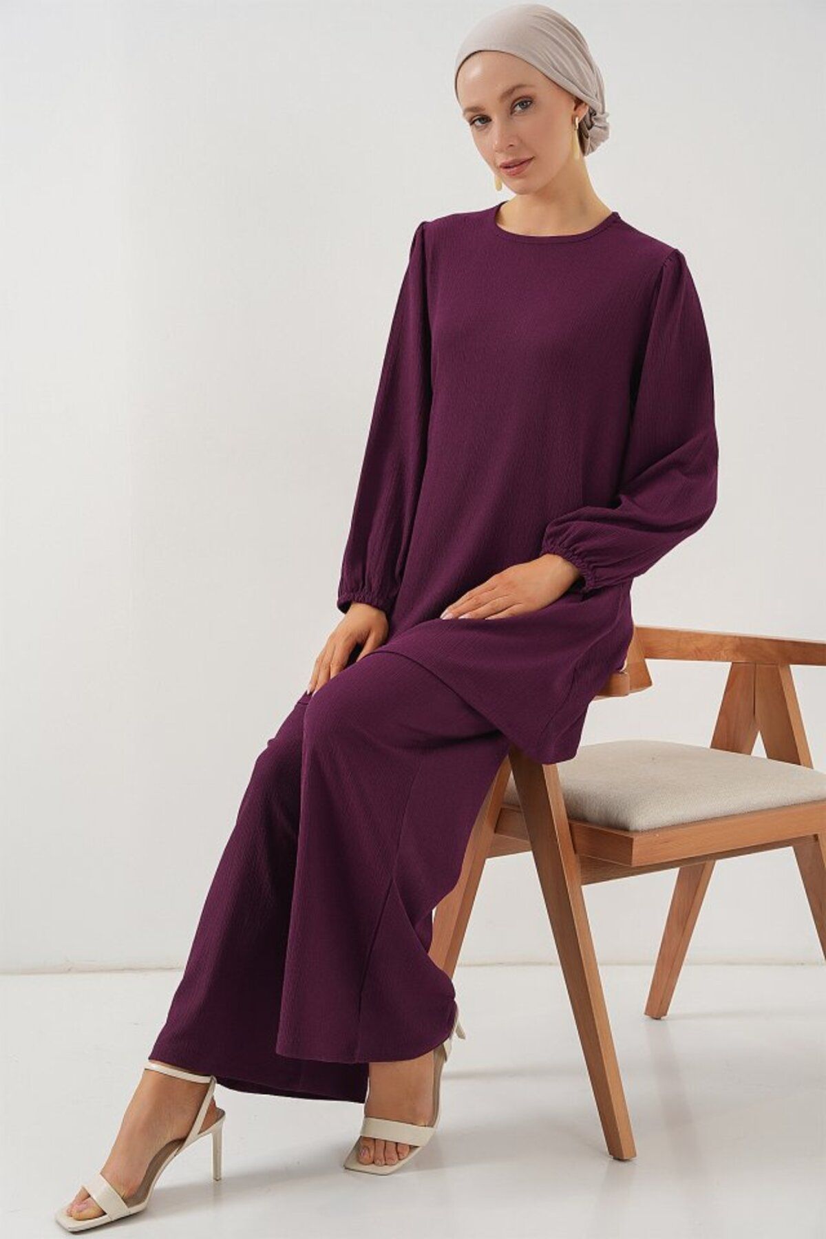 Albayrak Tunik Pantolon Alt Üst Takım 6663 - Mor