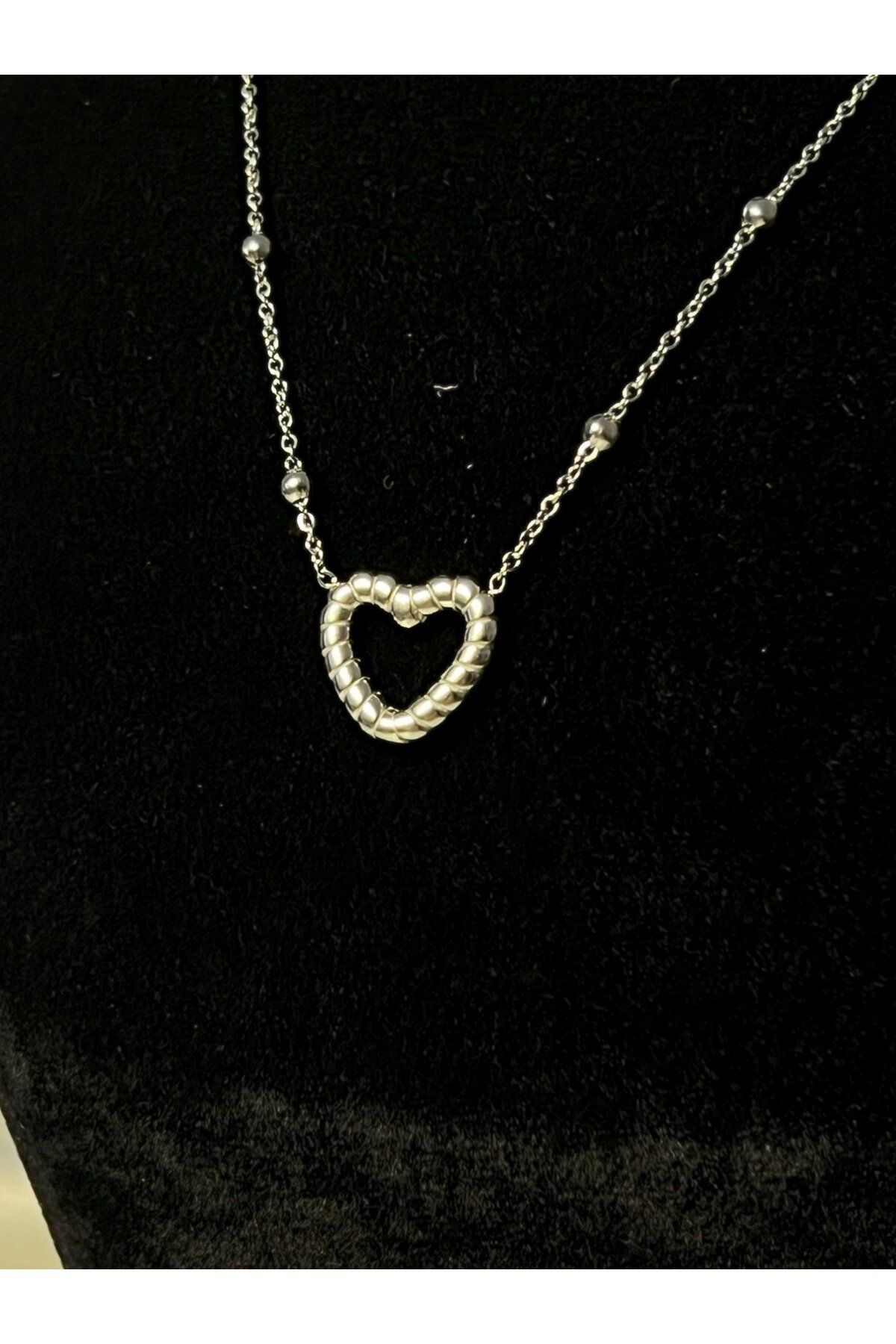 CEY ACCESSORY DORİKA ZİNCİRLİ MİNİMAL KALP KOLYE