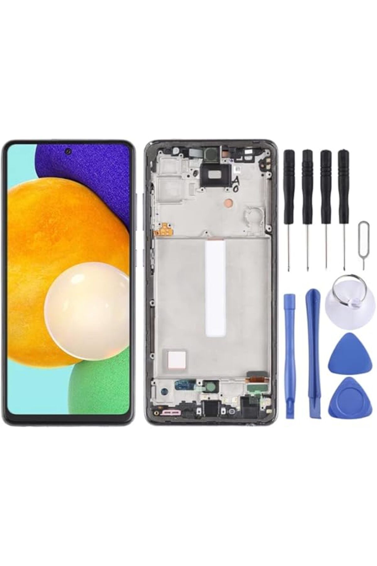 indirimplus A52 LCD Uyumlu EKRAN 4G Modeli A525 Çıtalı RX4F