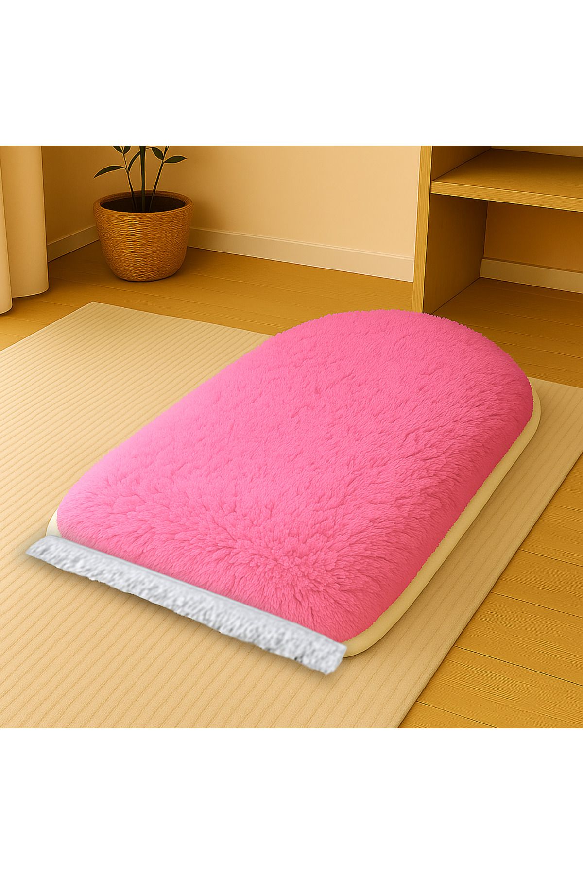 Carpetella 3 CM Süngerli Welsoft Peluş Seccade Ortopedik Kaymaz Deri Tabanlı Namazlık