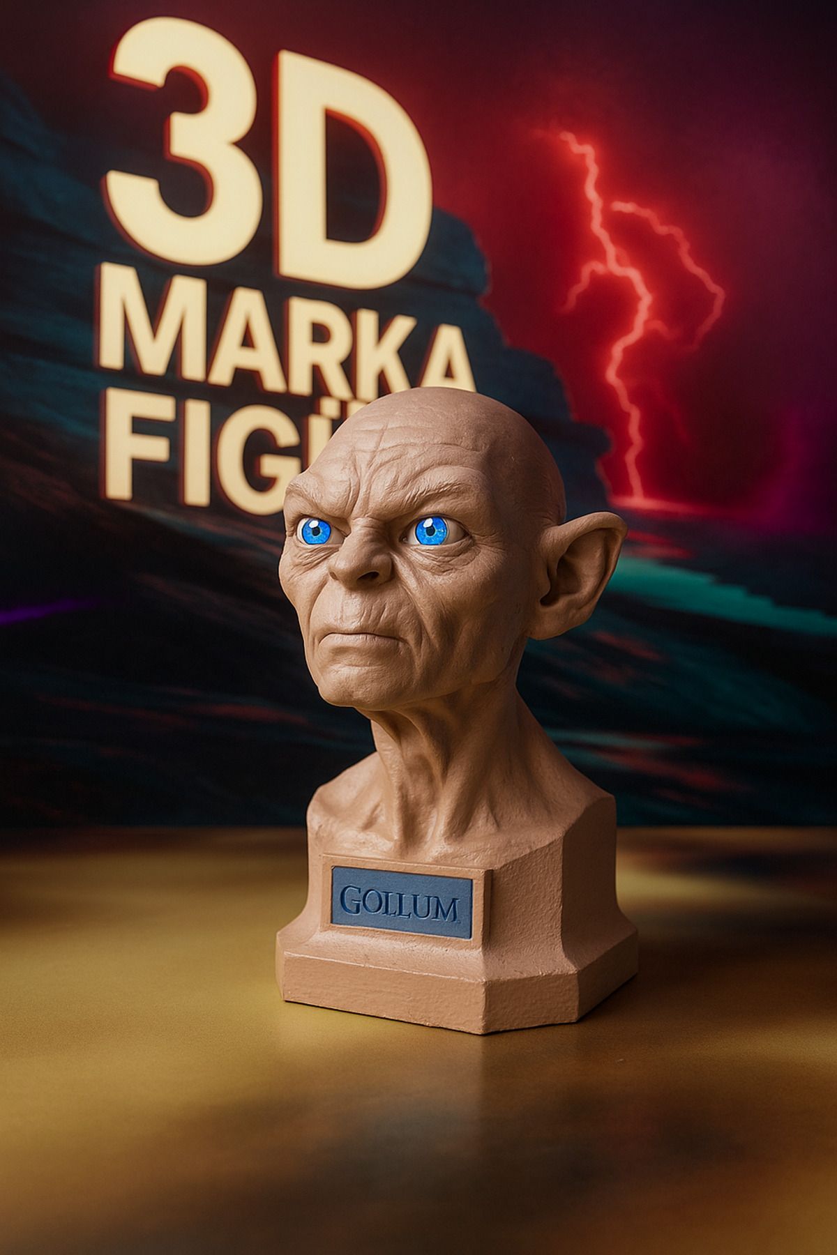 ValoriaConcept Yüzüklerin Efendisi Gollum 3D Dekoratif Figür – Koleksiyonluk Özel Tasarım