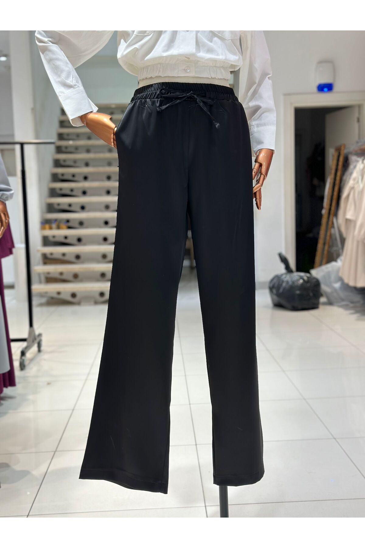 MISRA & SHRUP Saten Kumaş Bol Paça Pantolon