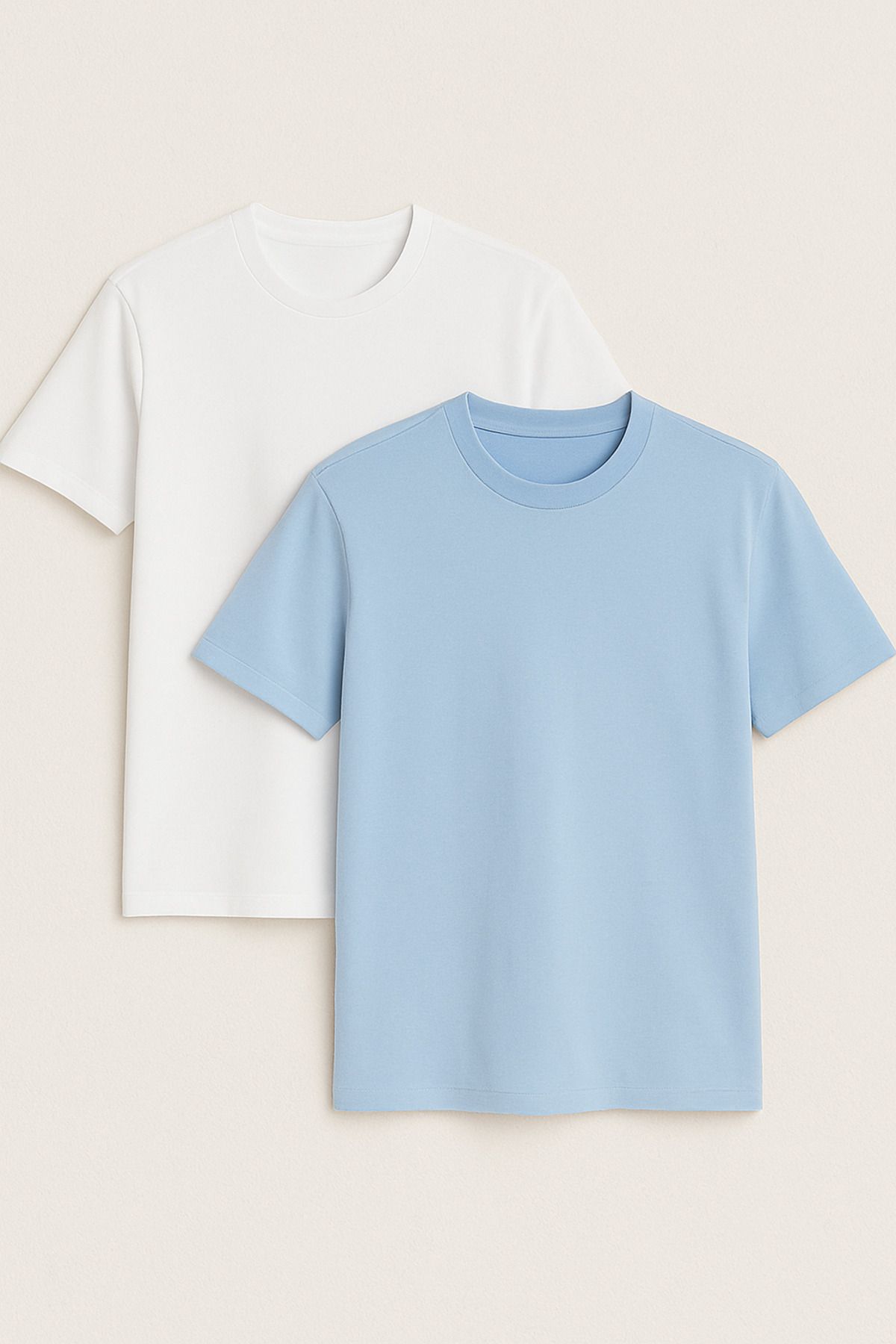 rmys 2'li Pamuklu Bisiklet Yaka Erkek T-Shirt