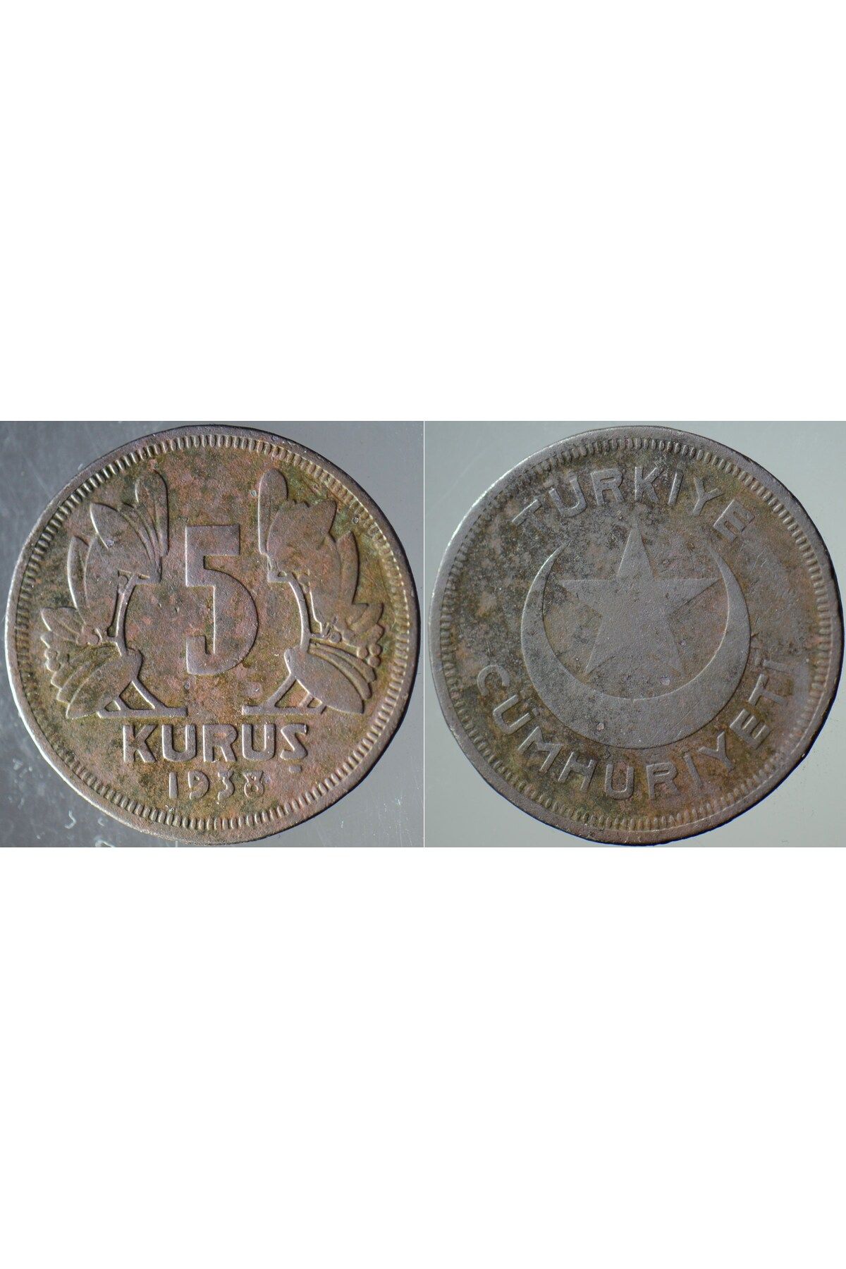 Banknoting TÜRKİYE CUMHURİYETİ 5 KURUŞ 1938.