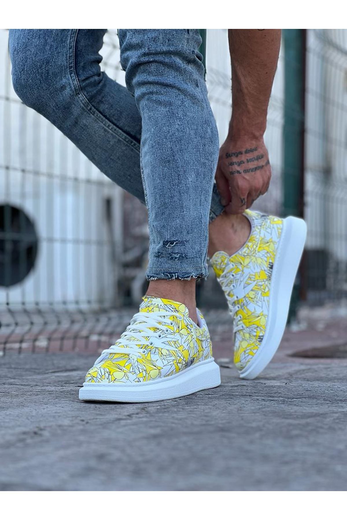 GETFAY WG501 Sarı Cok Boyalı Erkek Casual Ayakkabı