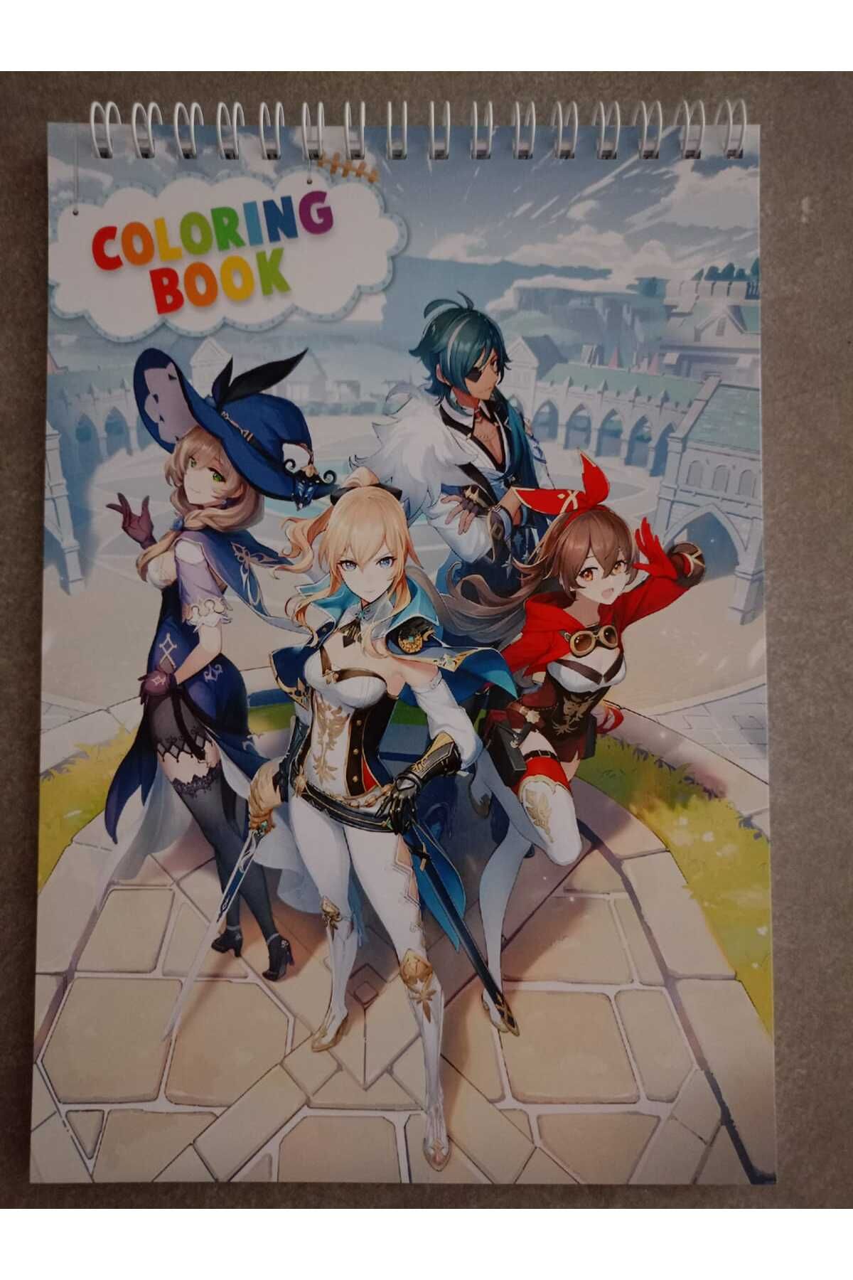 nihonwosekai Genshin Anime A5 Boy 40 Yaprak Boyama Kitabı