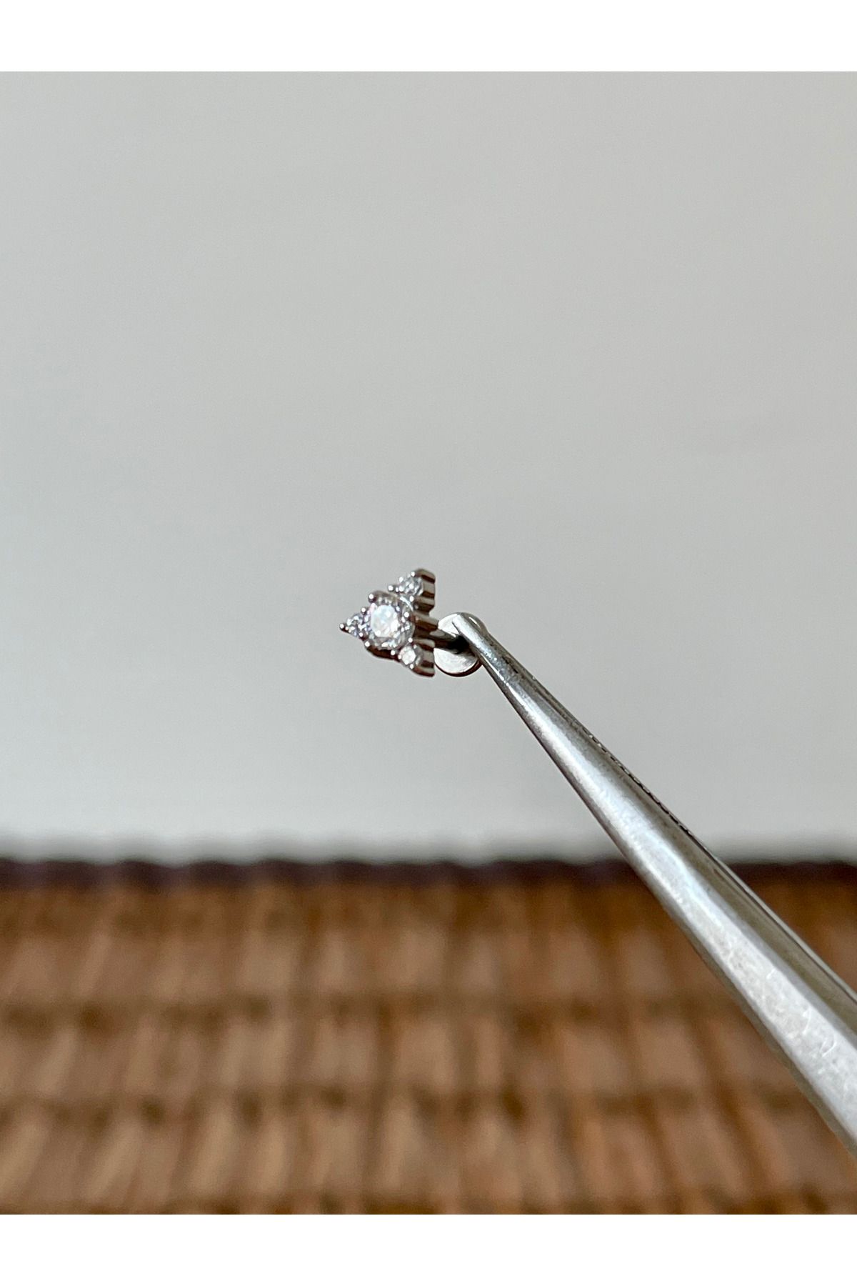 Rupen Kraft 316 L Cerrahi Çelik Pırlanta Modeli Helix Tragus Dudak Kıkırdak Piercingi