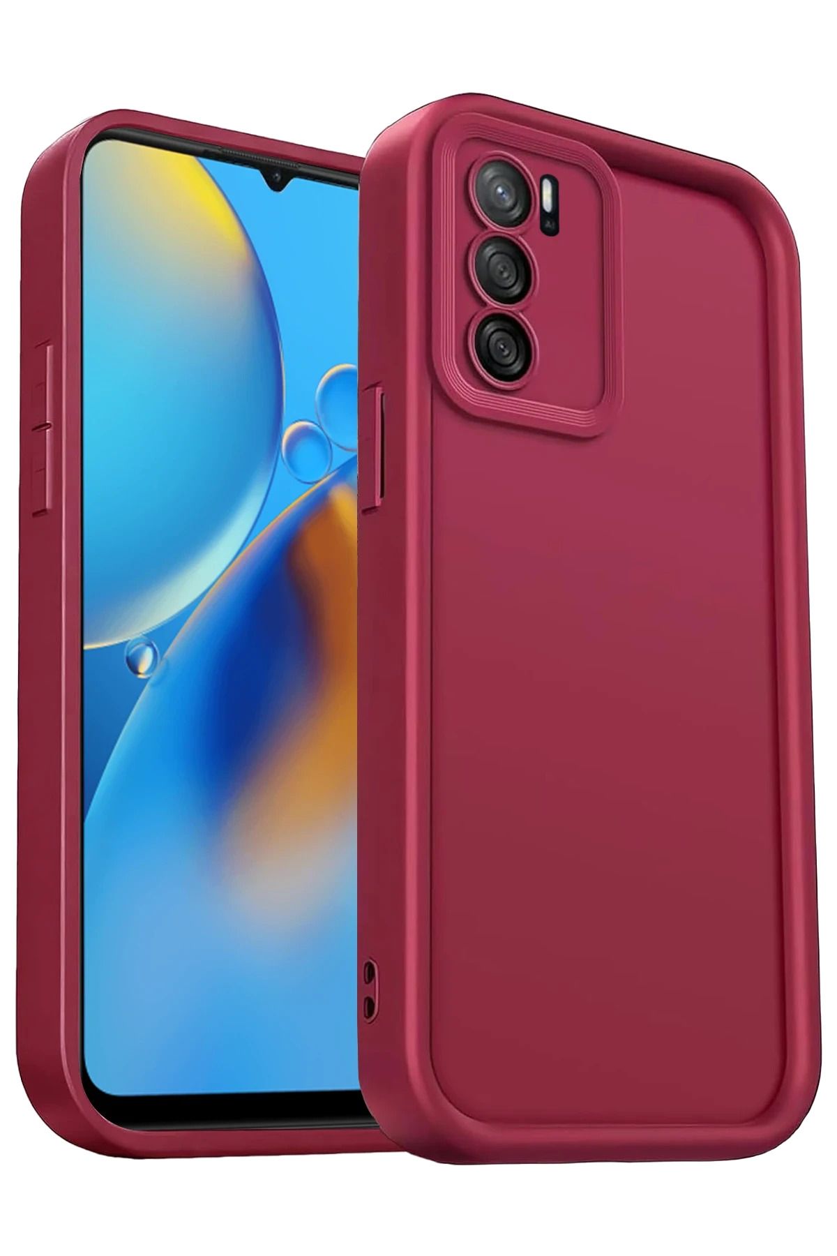 CepteToptan Oppo A16 Kılıf Viera Silikon - Bordo