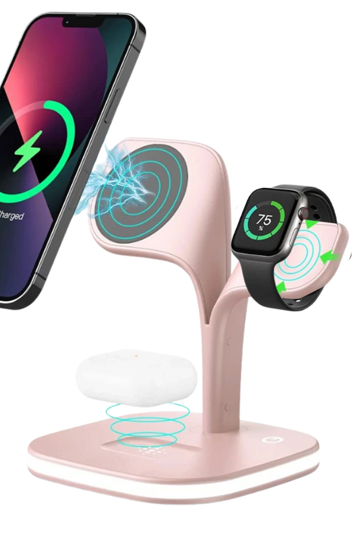 nerede bulurum YM-UD22 Kablosuz Şarj Masaüstü Set - Pembe