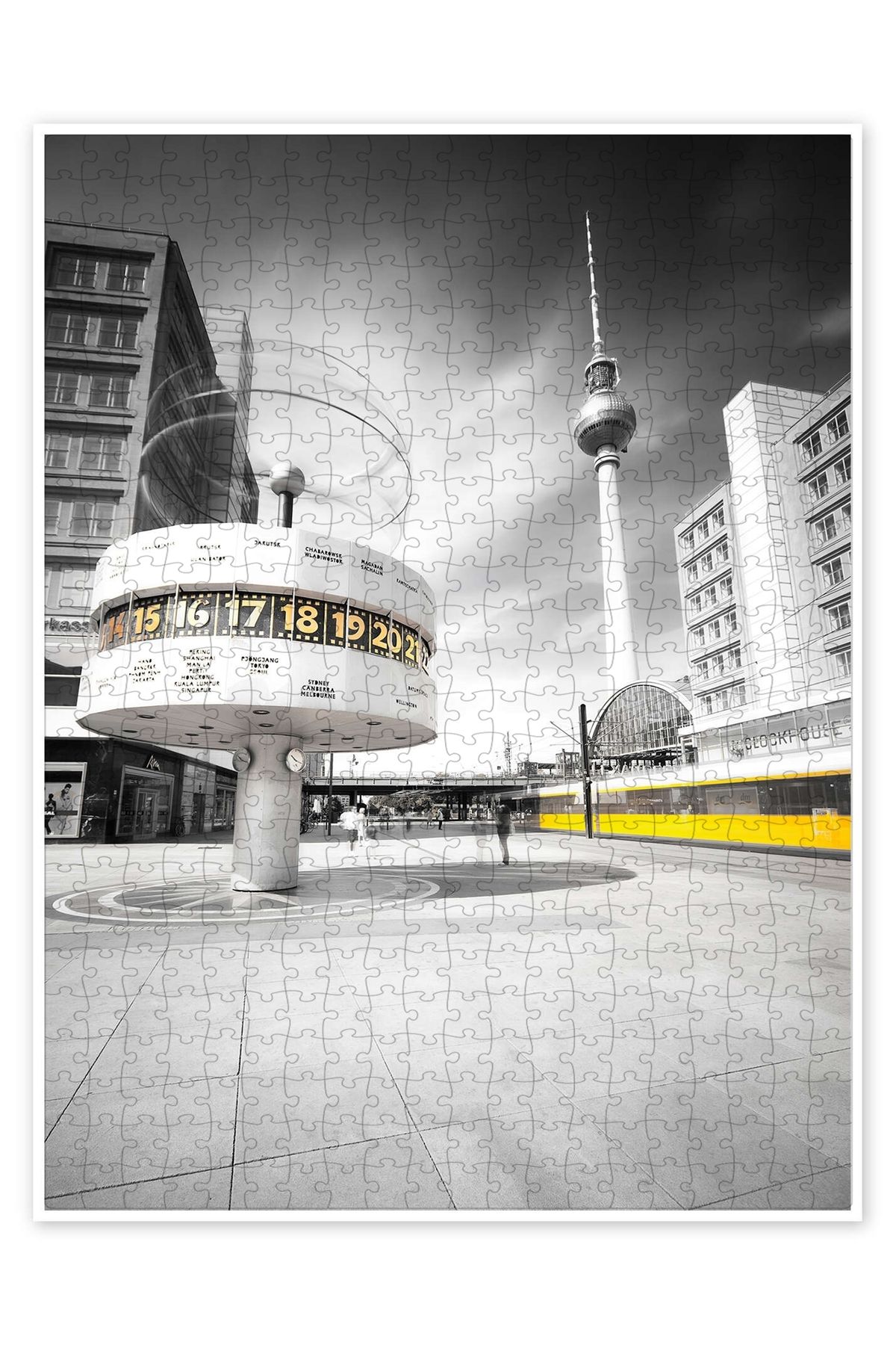 Jeronkarji Dünya Saati Berlin 500 Parça Puzzle Yapboz Şehir Manzara Temalı Hobilik