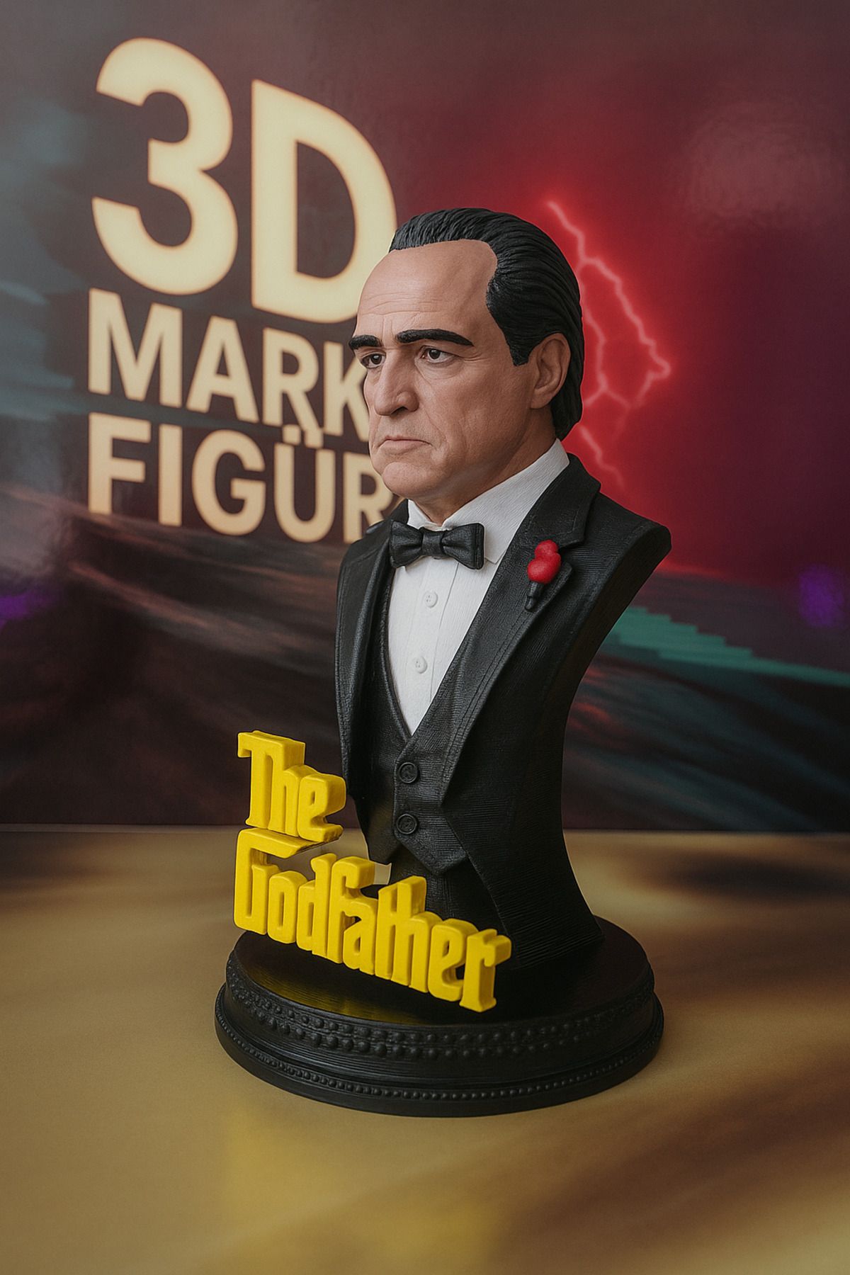 ValoriaConcept Efsane Godfather Büstü – Yüksek Detaylı 3D Tasarım ve El İşçiliğiyle