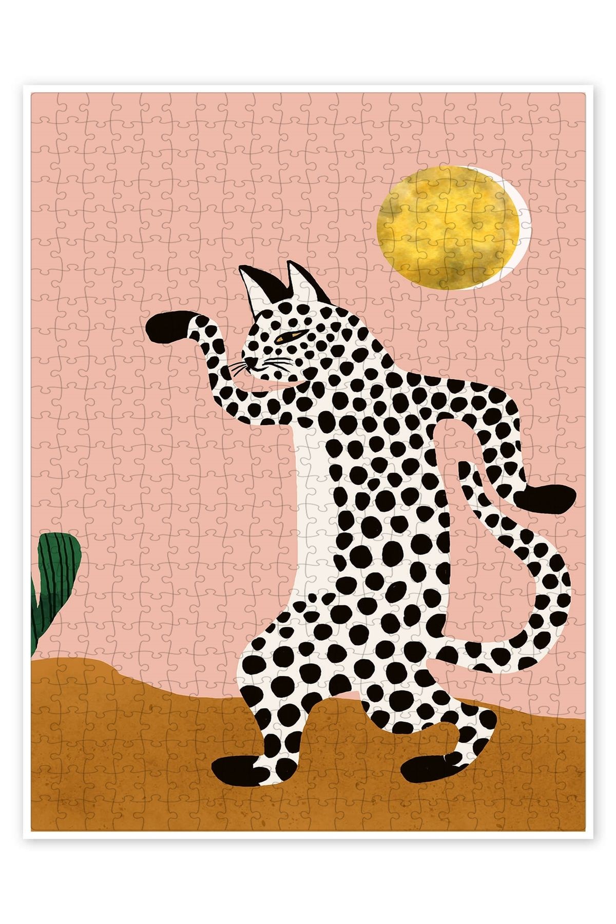 Jeronkarji Jazzy Wild Cat 500 Parça Puzzle Yapboz Kedi Köpek Temalı Doğa ve Orman Hayvanları