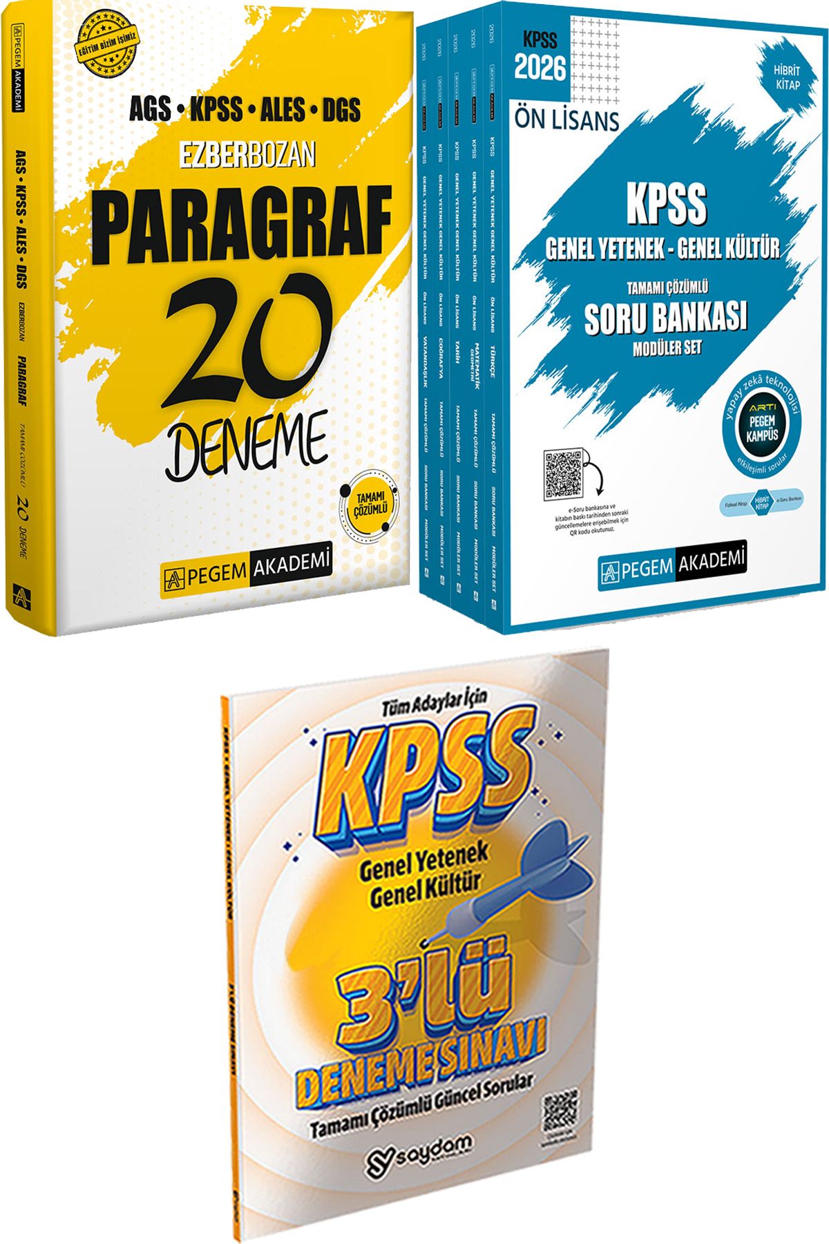 Pegem Akademi Yayıncılık Ezberbozan Paragraf 20 Deneme - 2026 KPSS Ön Lisans Soru Modüler Set + 3 Deneme