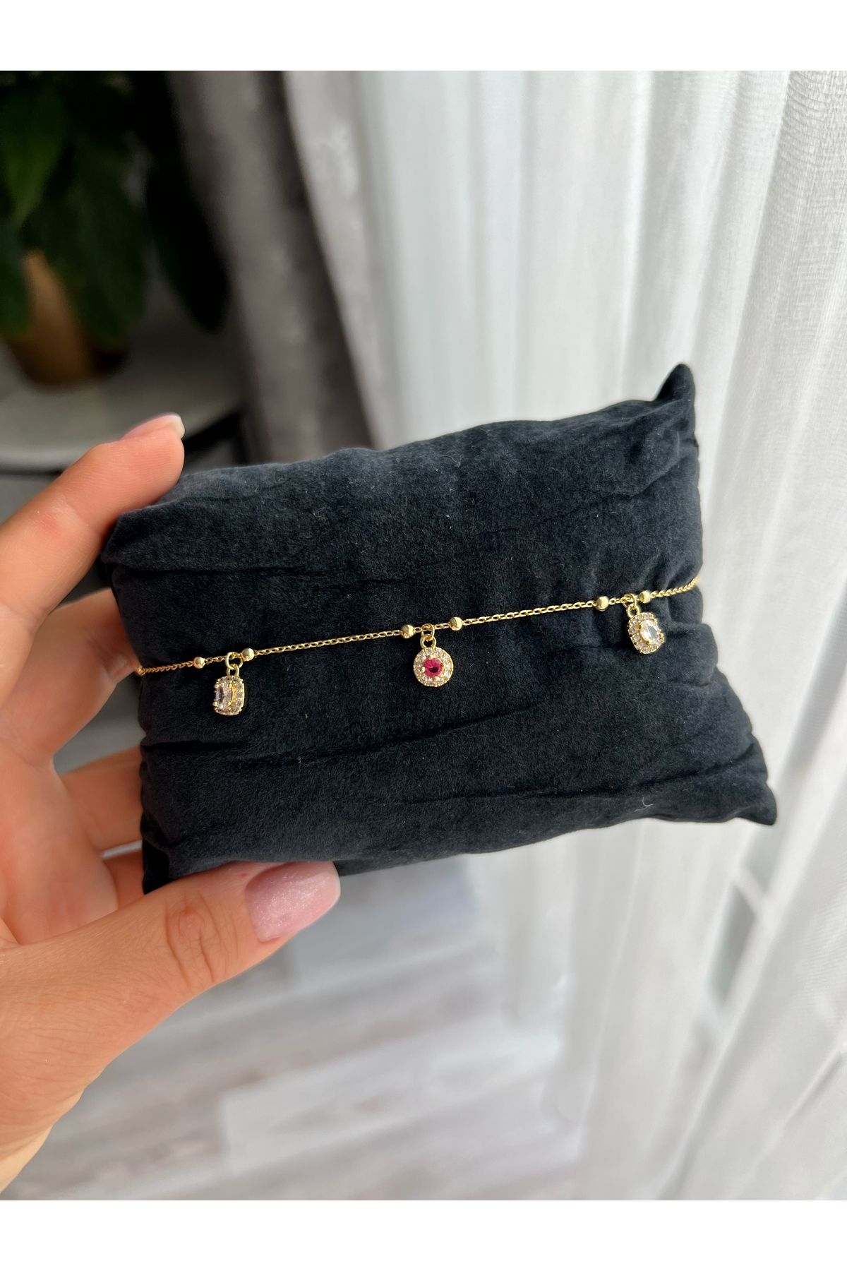 ToffyStore VIP SALLANTILI TAŞ DETAYLI HALHAL