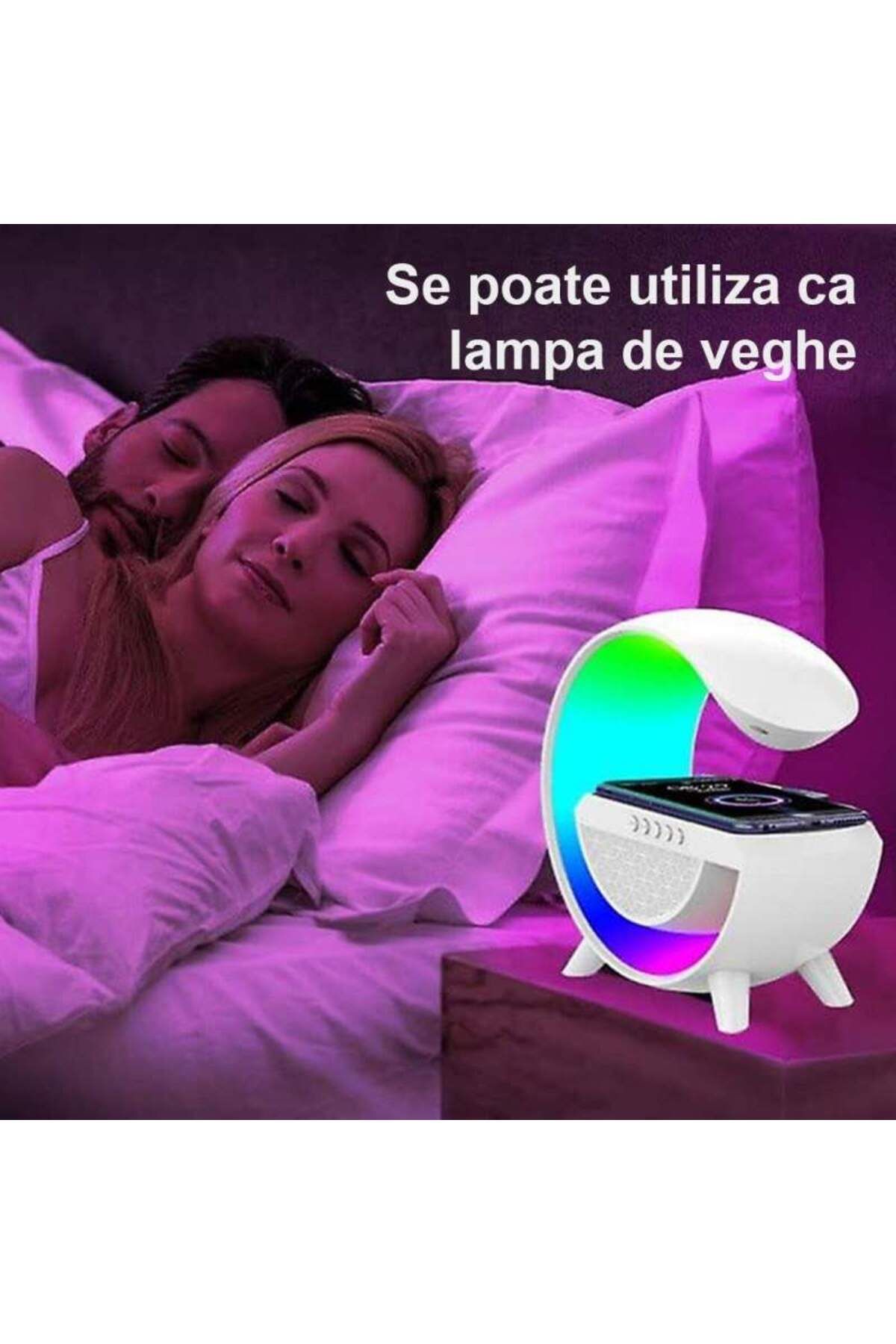 SIKS-3-in-1 Multifunctional Speaker, Smart RGB LED Lamp, Bluetooth Speaker, White 4