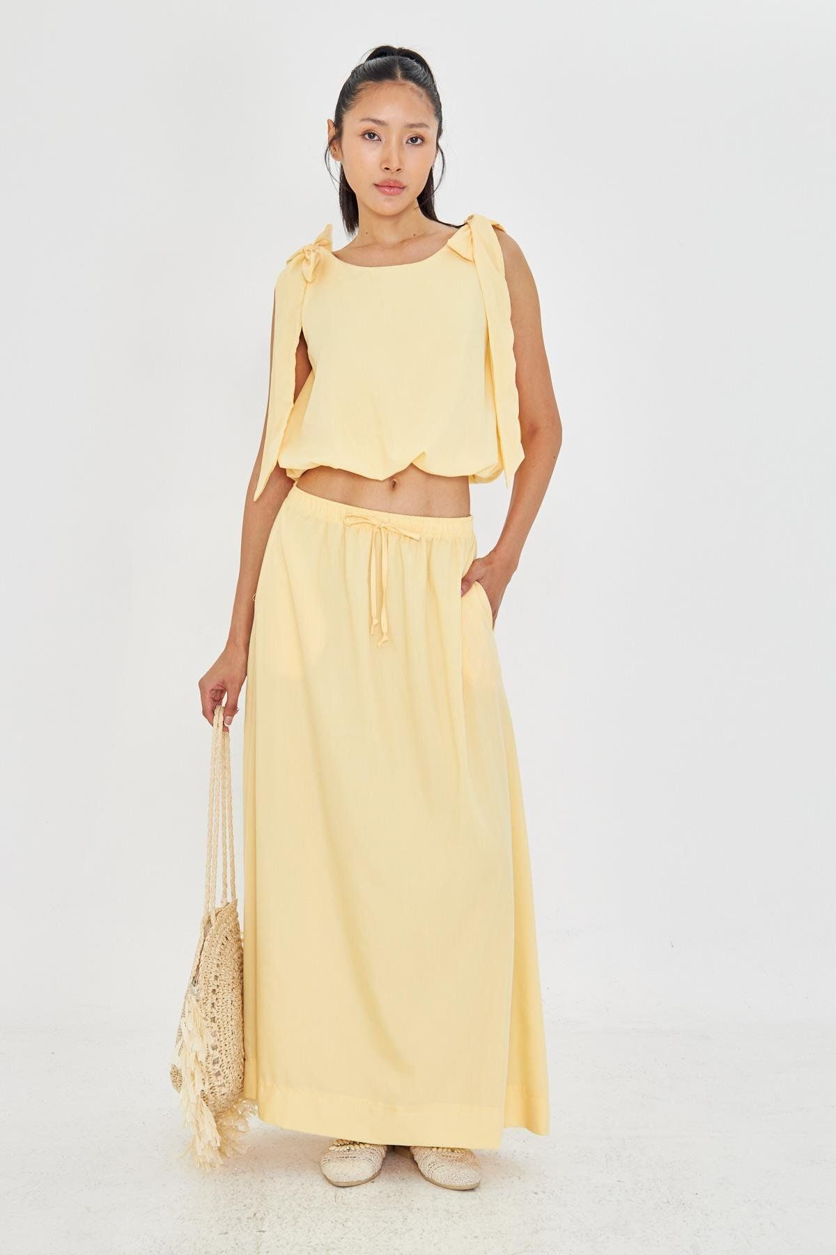 TIFFANY&TOMATO Cepli Poplin Uzun Etek
