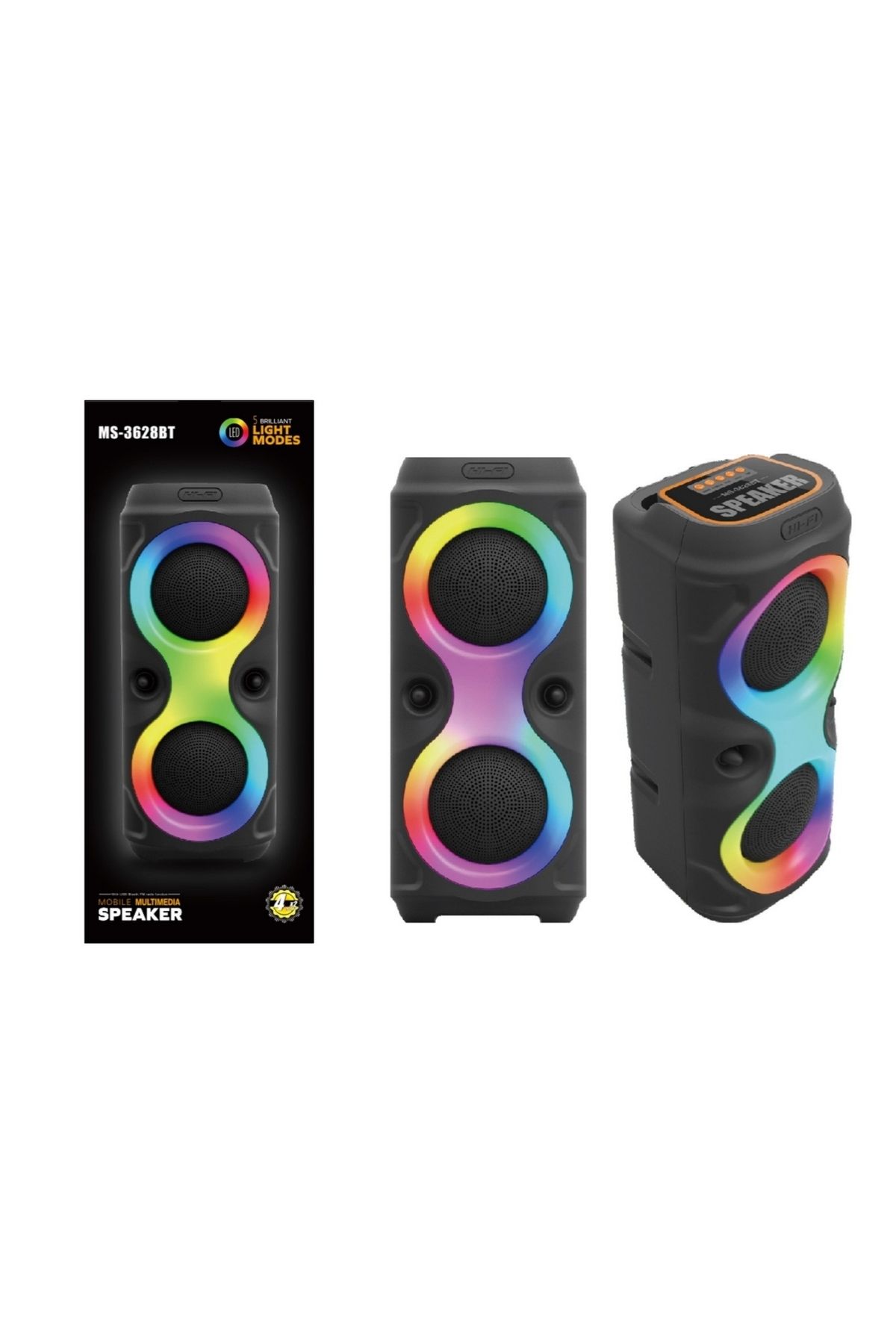 Platoon PL-4624 BLUETOOTH,SD,USB BAĞLANTILI RGB IŞIKLI SPEAKER (MS-3628BT)